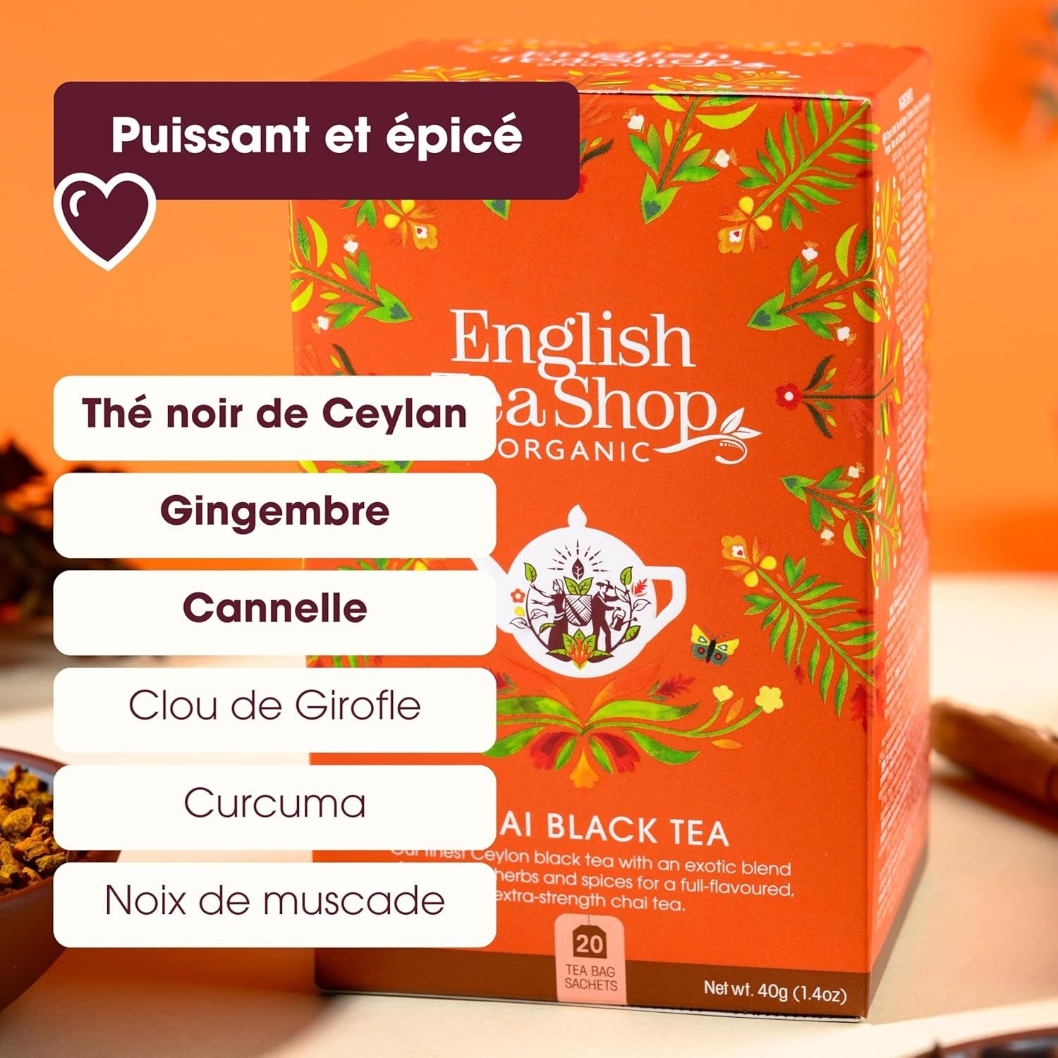 Thé vert bio citron Clipper - 50 sachets