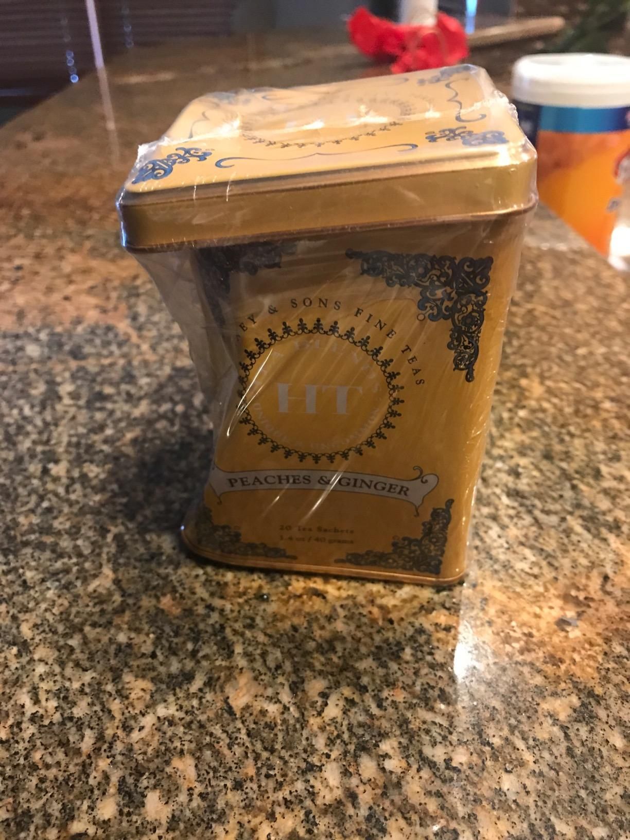 Thé pêches et gingembre Harney & Sons - Boîte de 20 sachets