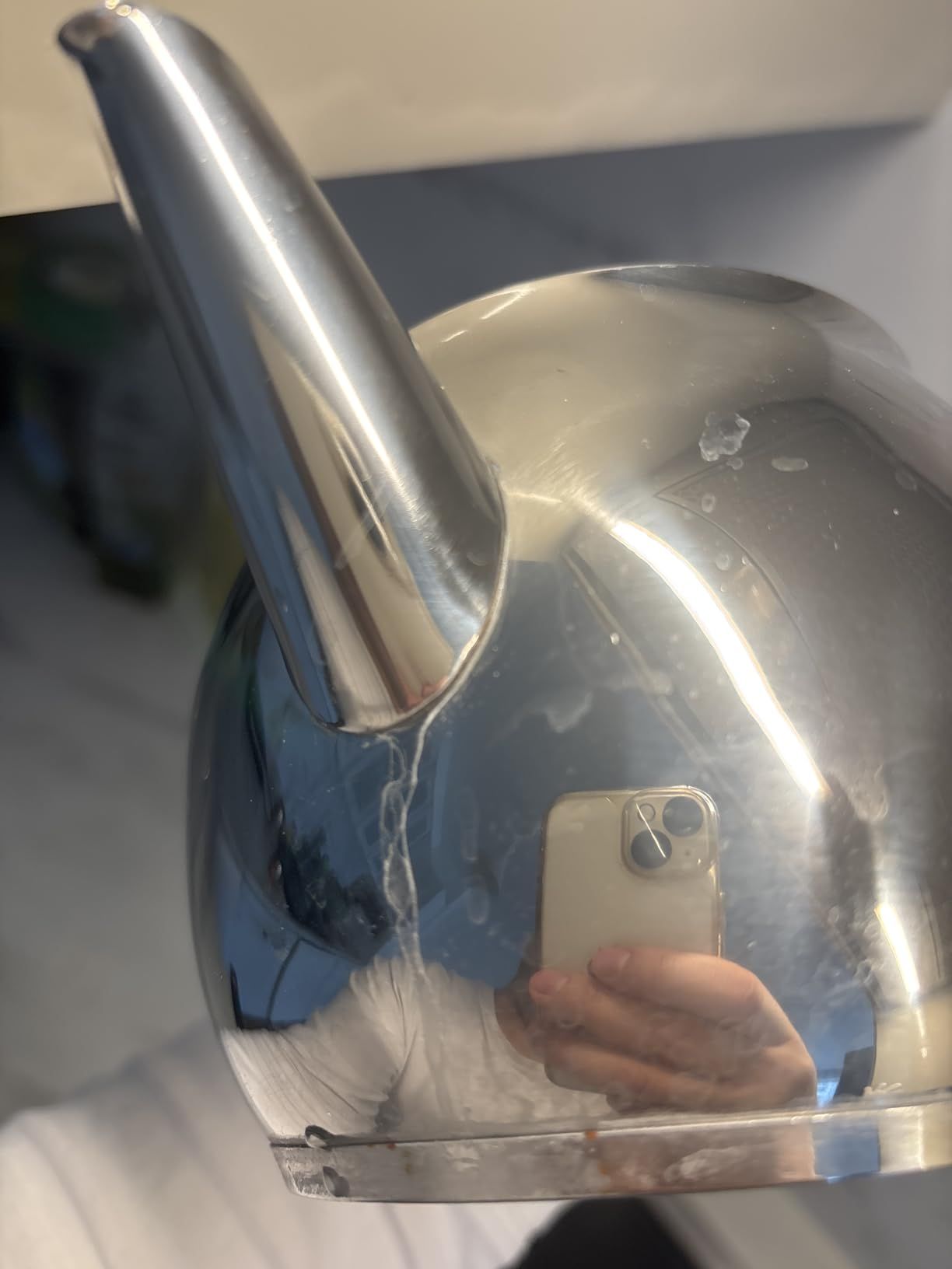 Karaca Adelya Caydanlik – Mini théière turque en métal de 0,65 l + couvercle et abreuvoir de 1,1 l en acier inoxydable – Passe au lave-vaisselle – Passe au lave-vaisselle, Gris