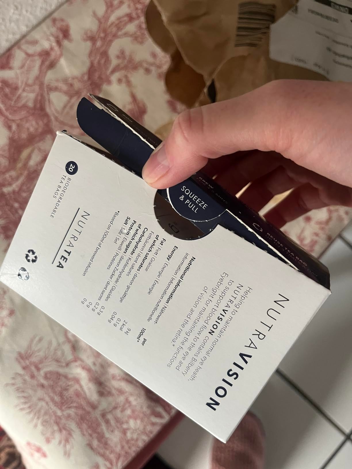 Thé NutraVision pour la santé et le confort des yeux