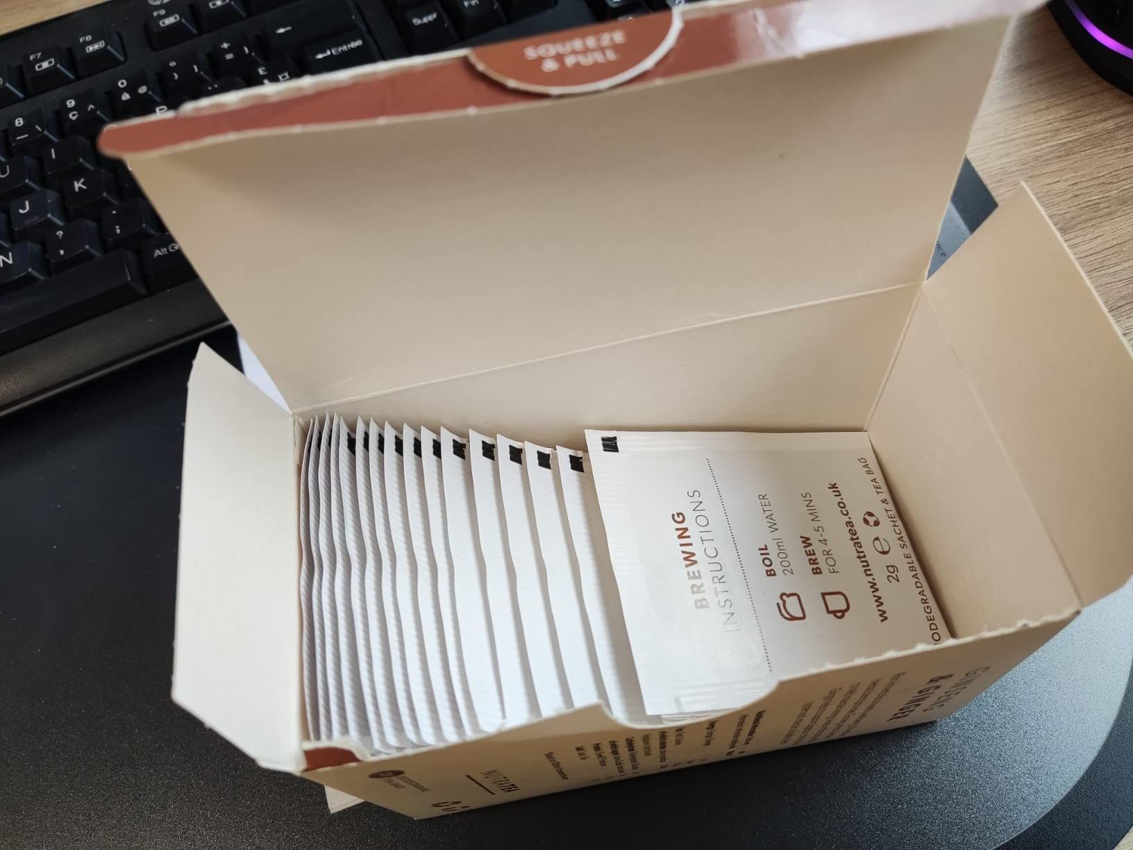 Thé au gingembre et ginseng Nutra Tea - 20 sachets