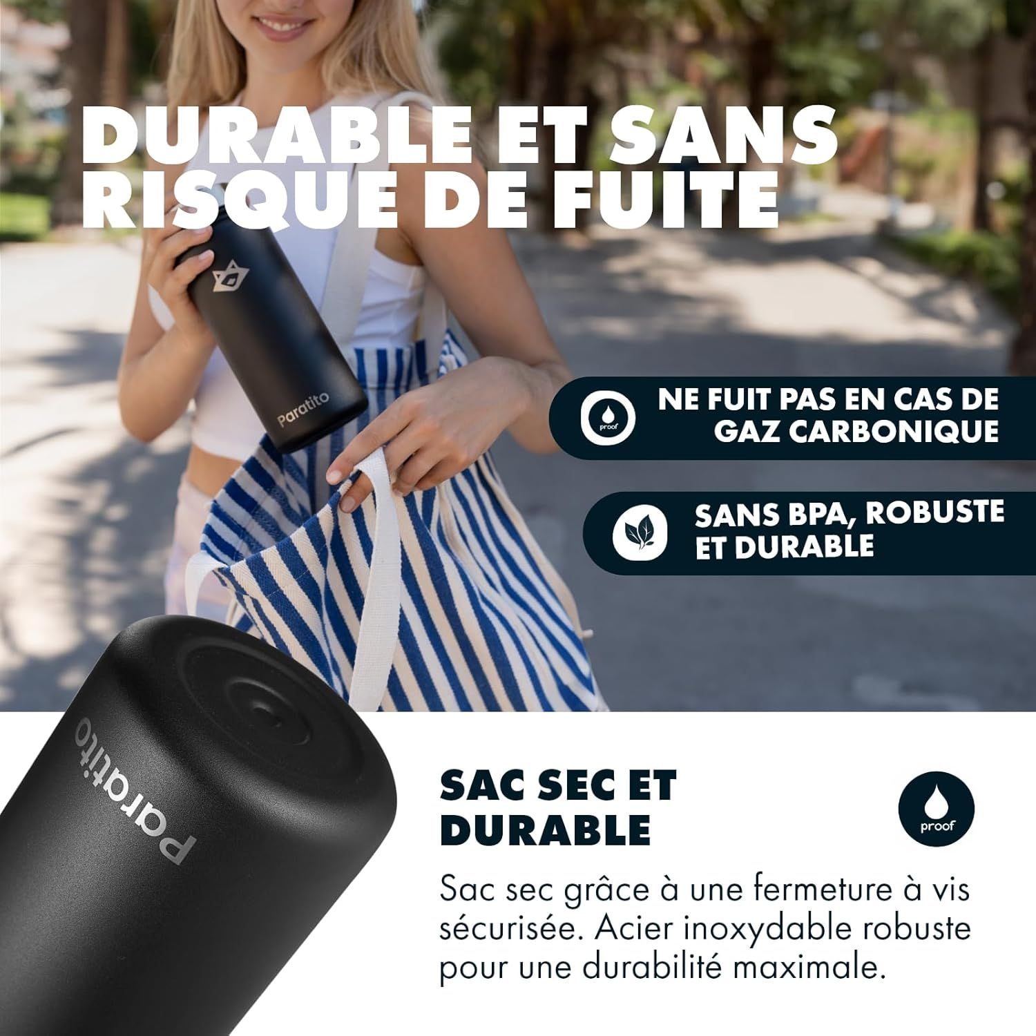 Thermos Thé et Café Isotherme avec Infuseur à Thé et Fruits – Gourde Infuseur Thé 1L en Acier Inoxydable – Bouteille Thermos pour Bureau, Yoga, Voyage – Théière avec Infuseur