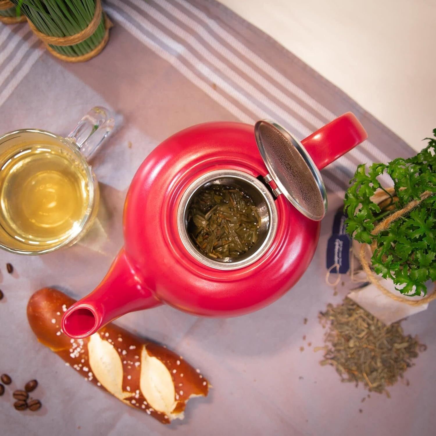 Küchenprofi K1046001400 Théière - 1046001400 - Théière en céramique - Rouge