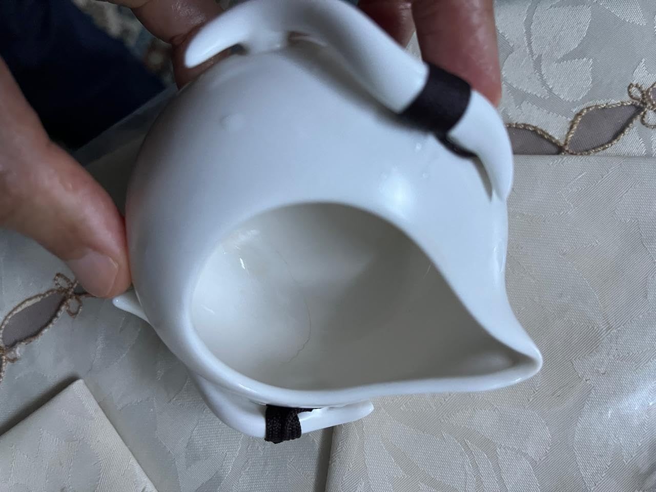 fanquare Portable Kungfu Service à Thé Chinois, Ensemble de Thé Kungfu Fait Main, Théière en Porcelaine, Tasses à Thé, Plateau à Thé en Bambou et Un Sac pour Voyage, Blanc