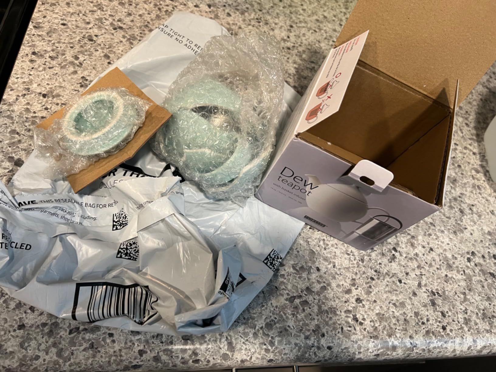 Forlife Théière avec infuseur à panier Citronnelle 414 ml, Céramique, Brume de lavande, 14 oz/414ml