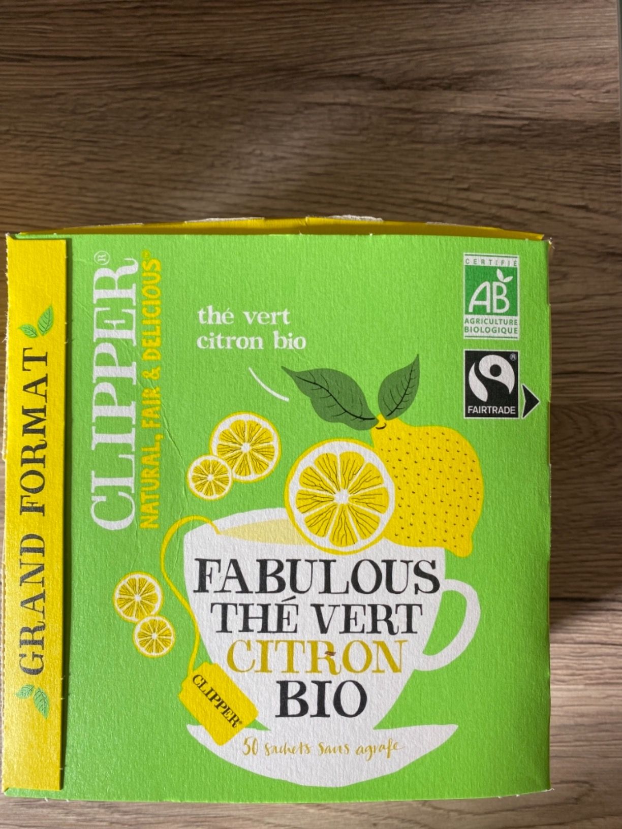 Thé vert bio citron Clipper - 50 sachets
