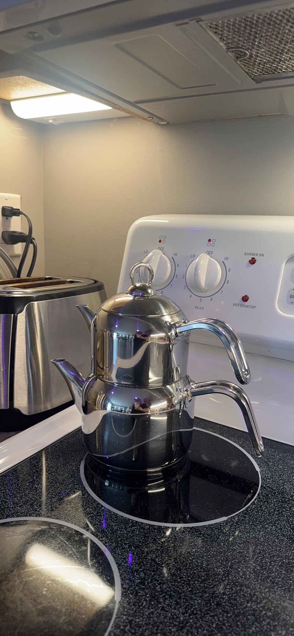 Karaca Manes Mini ensemble de théières en métal - Convient pour théière turque, caydanlik, Demlik, théière turque, thé