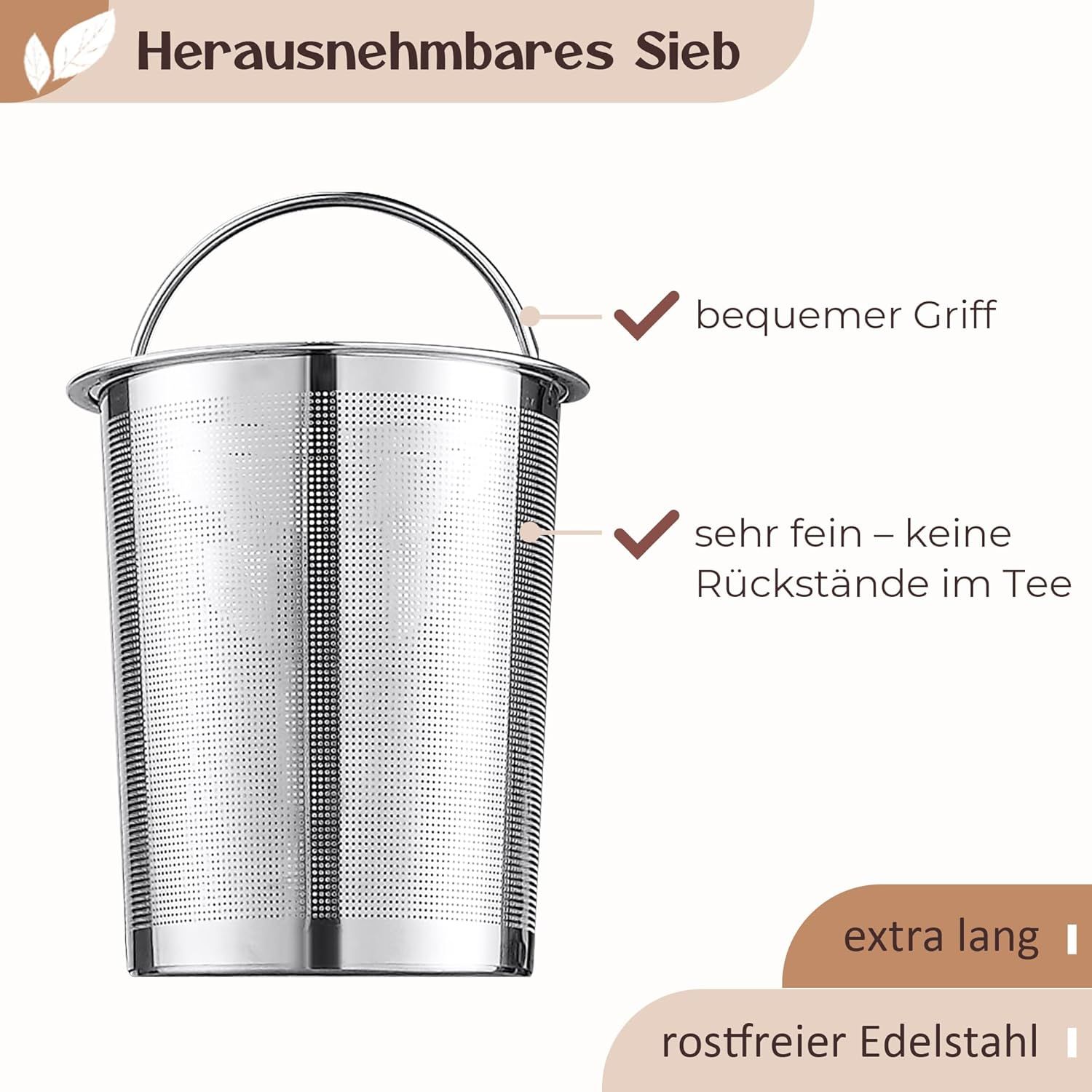 Théière en céramique avec infuseur - 1,2 l - Noir (anthracite) - Théière en céramique - Accessoire de thé pour thé en vrac