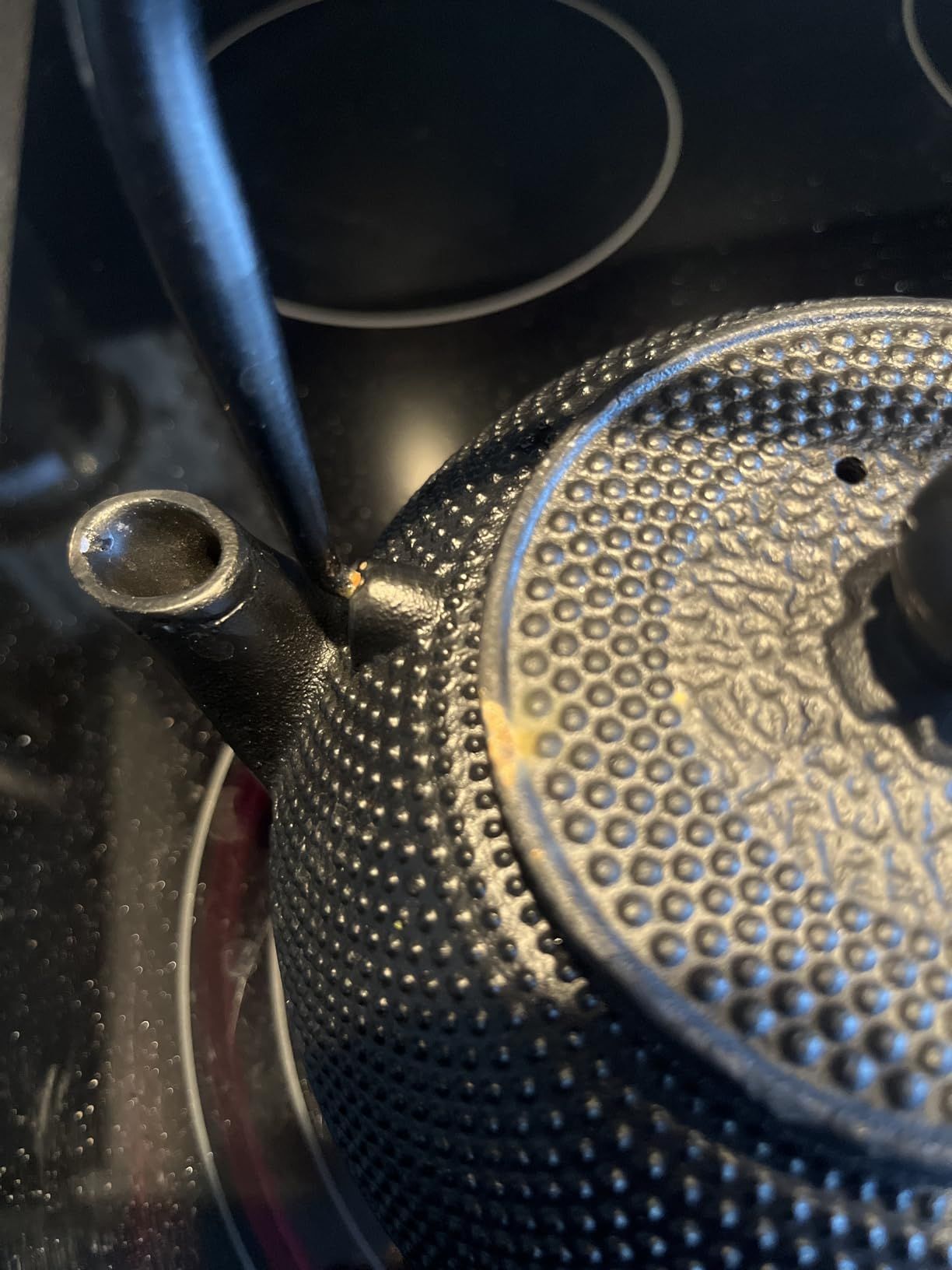 Ibili - Théière en Fonte Noire, 1,2 Litre, Intérieur Émaillé, Compatible avec les Plaques à Induction