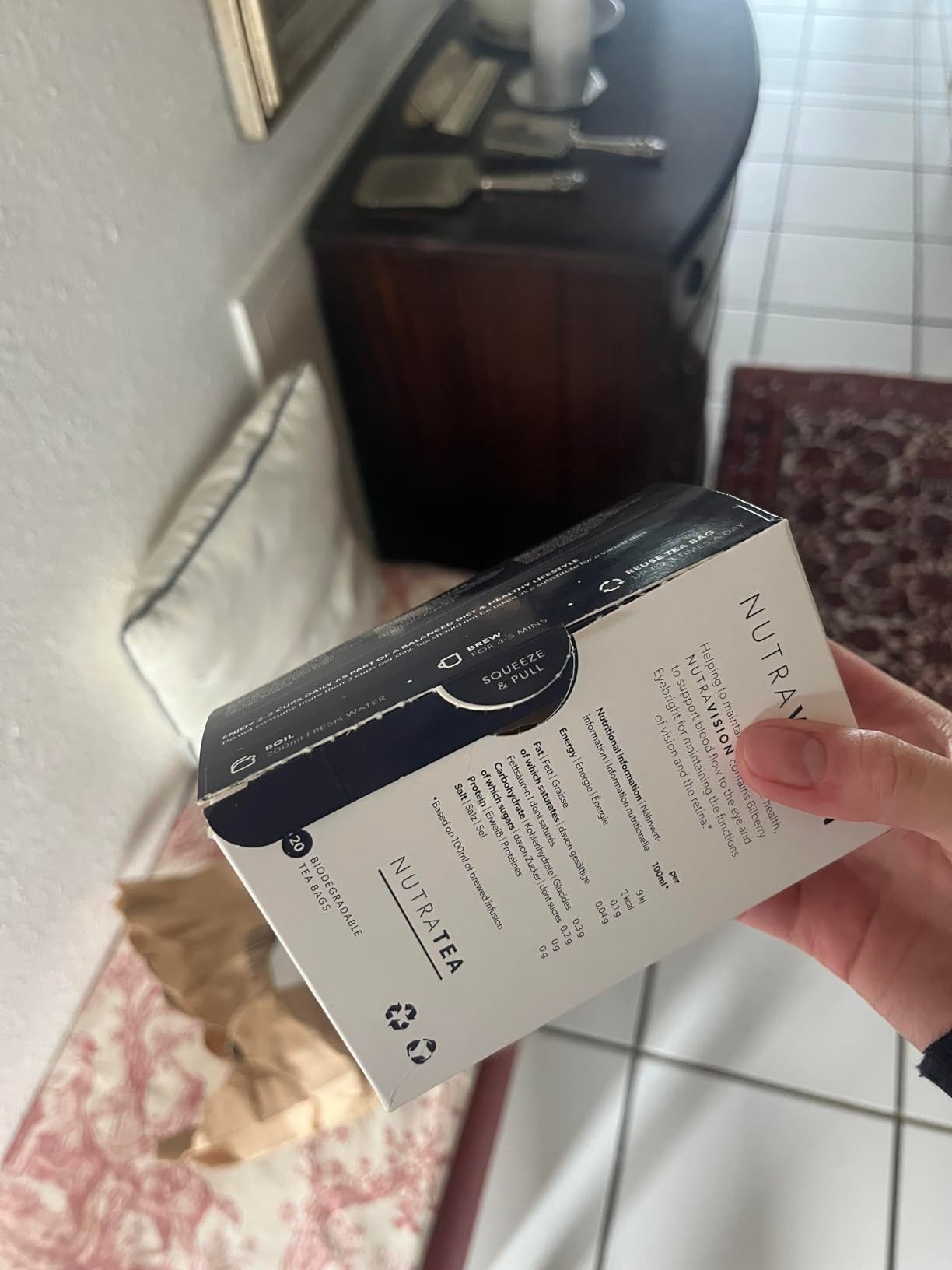 Thé NutraVision pour la santé et le confort des yeux