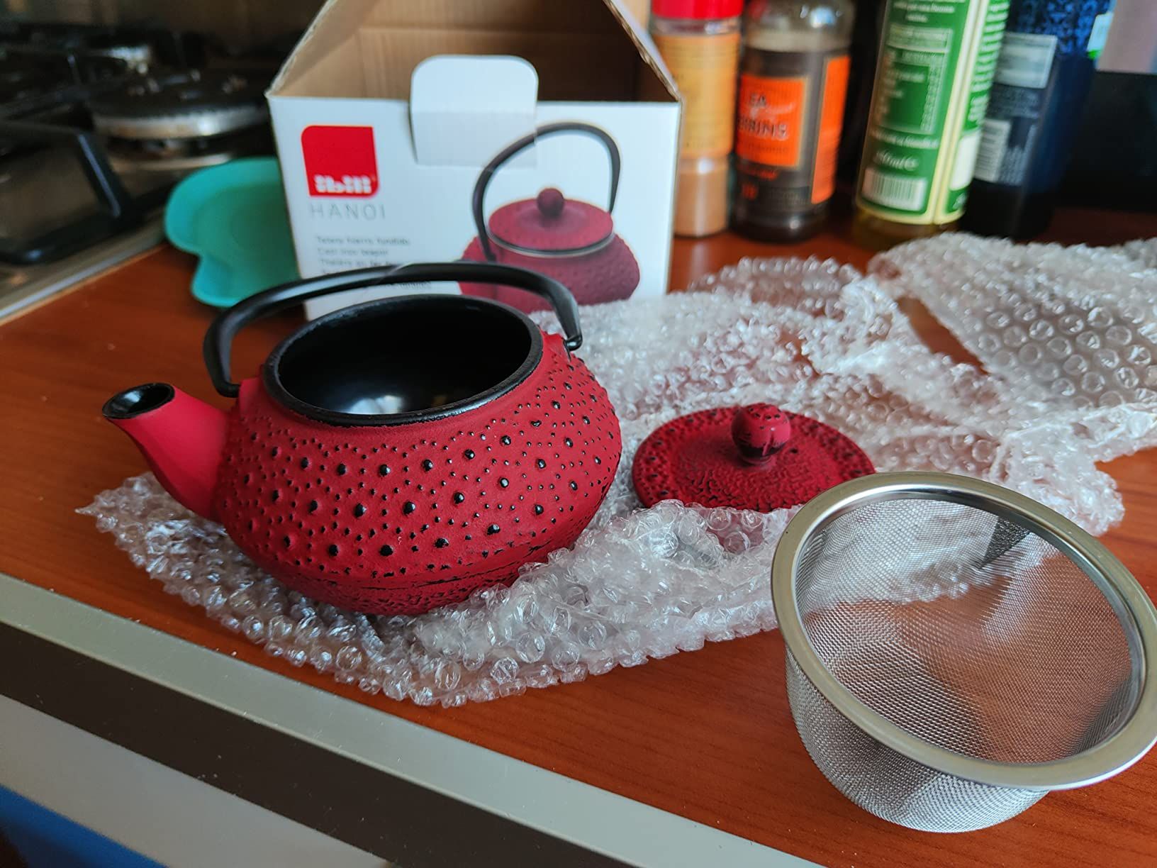 IBILI - Théière en Fonte Hanoï, 0,3 Litre, Intérieur Émaillé, Compatible avec Les Plaques à Induction