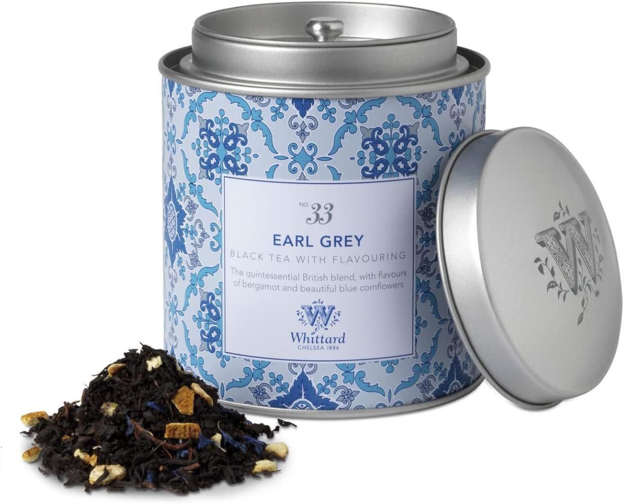 Thé noir Earl Grey en boîte métallique Whittard of Chelsea