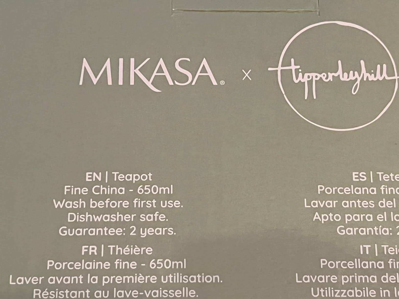 Mikasa Tipperlyhill Robin Théière en porcelaine fine 650 ml Coffret cadeau