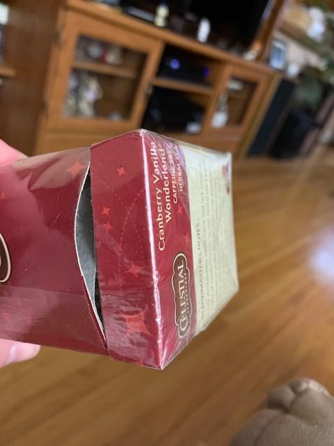 Thé de Noël cranberry vanille sans caféine Celestial Seasonings