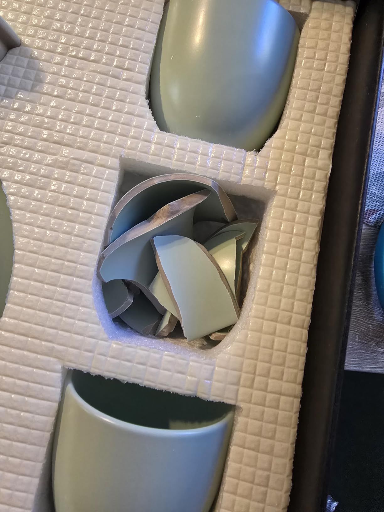 Service à thé chinois en céramique, théière de 600 ml et 6 tasses de 120 ml, service à thé kungfu changeant de four, théière asiatique pour les amateurs de thé, bleu