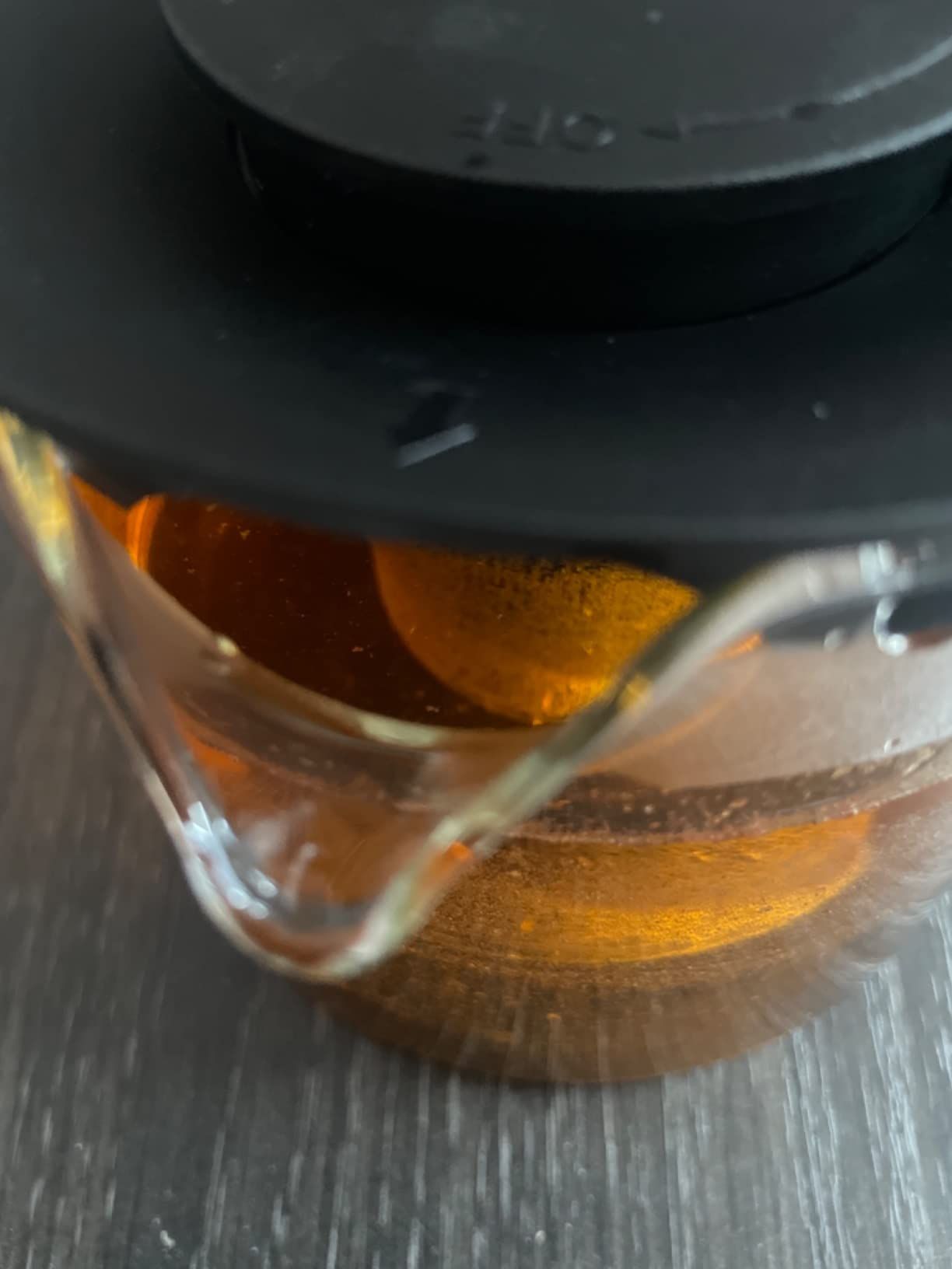 Point-Virgule théière avec filtre en verre borosilicate martelé 1000ml