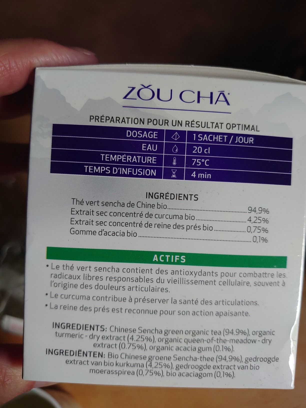 Thé vert bio Zou Chá pour le confort articulaire