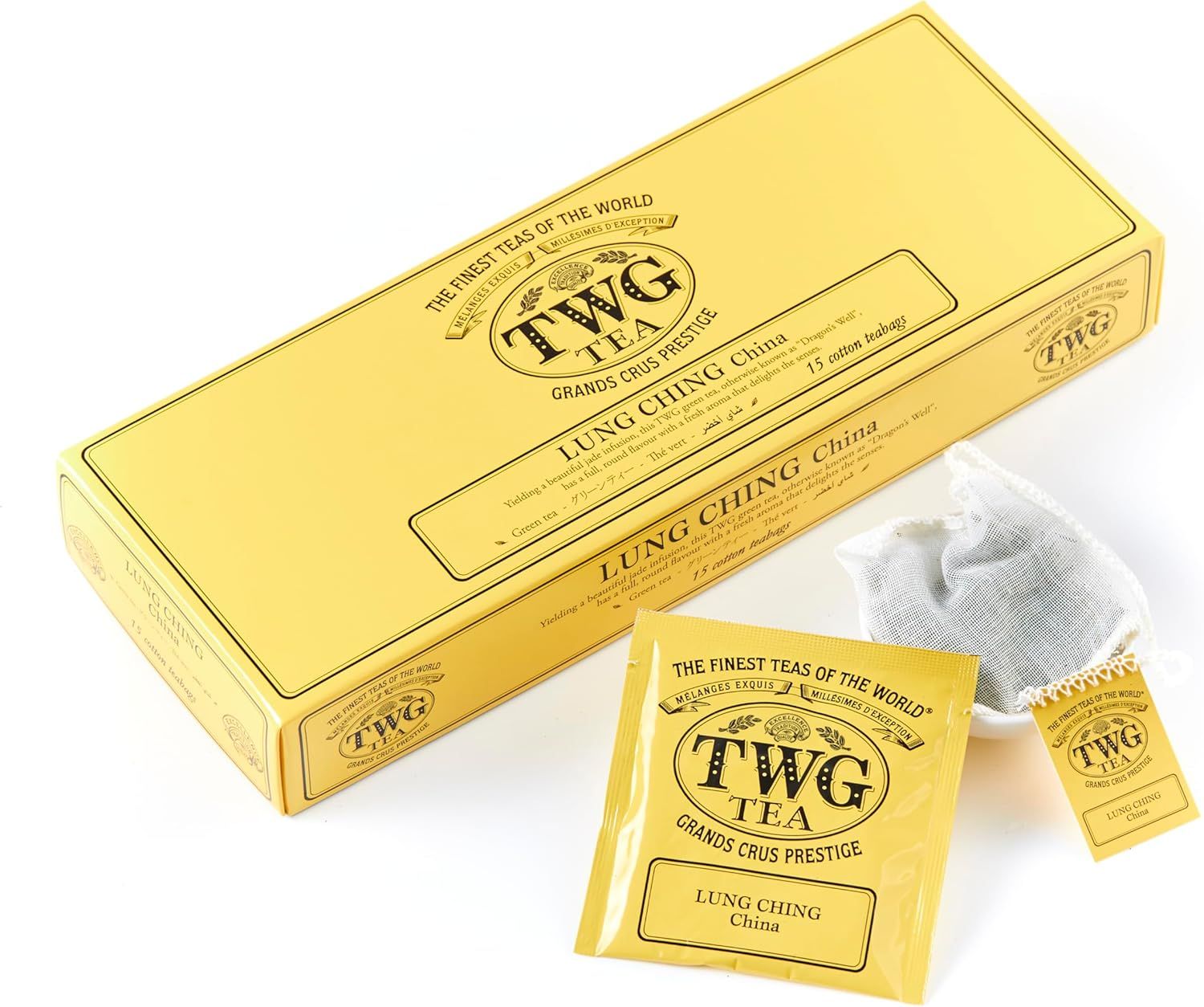 Thé vert lung ching TWG Tea en sachets artisanaux