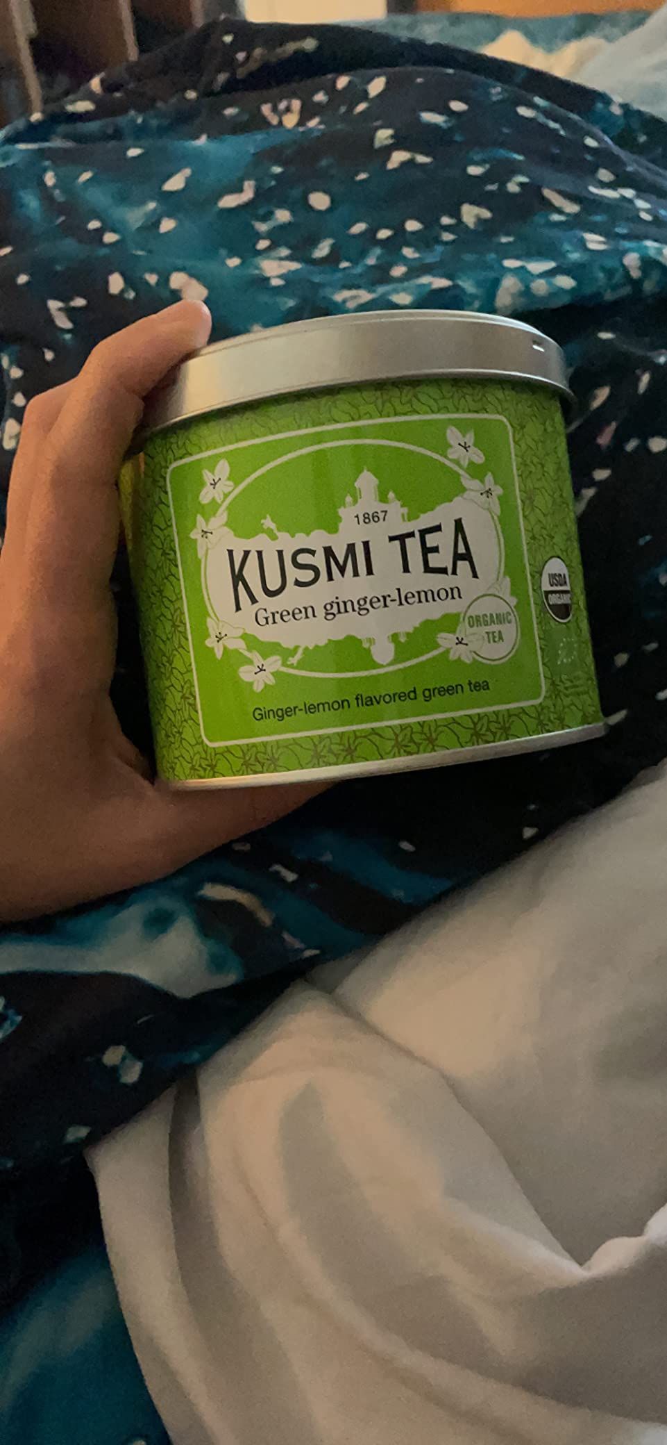 thé vert bio gingembre citron kusmi tea - boîte 100g