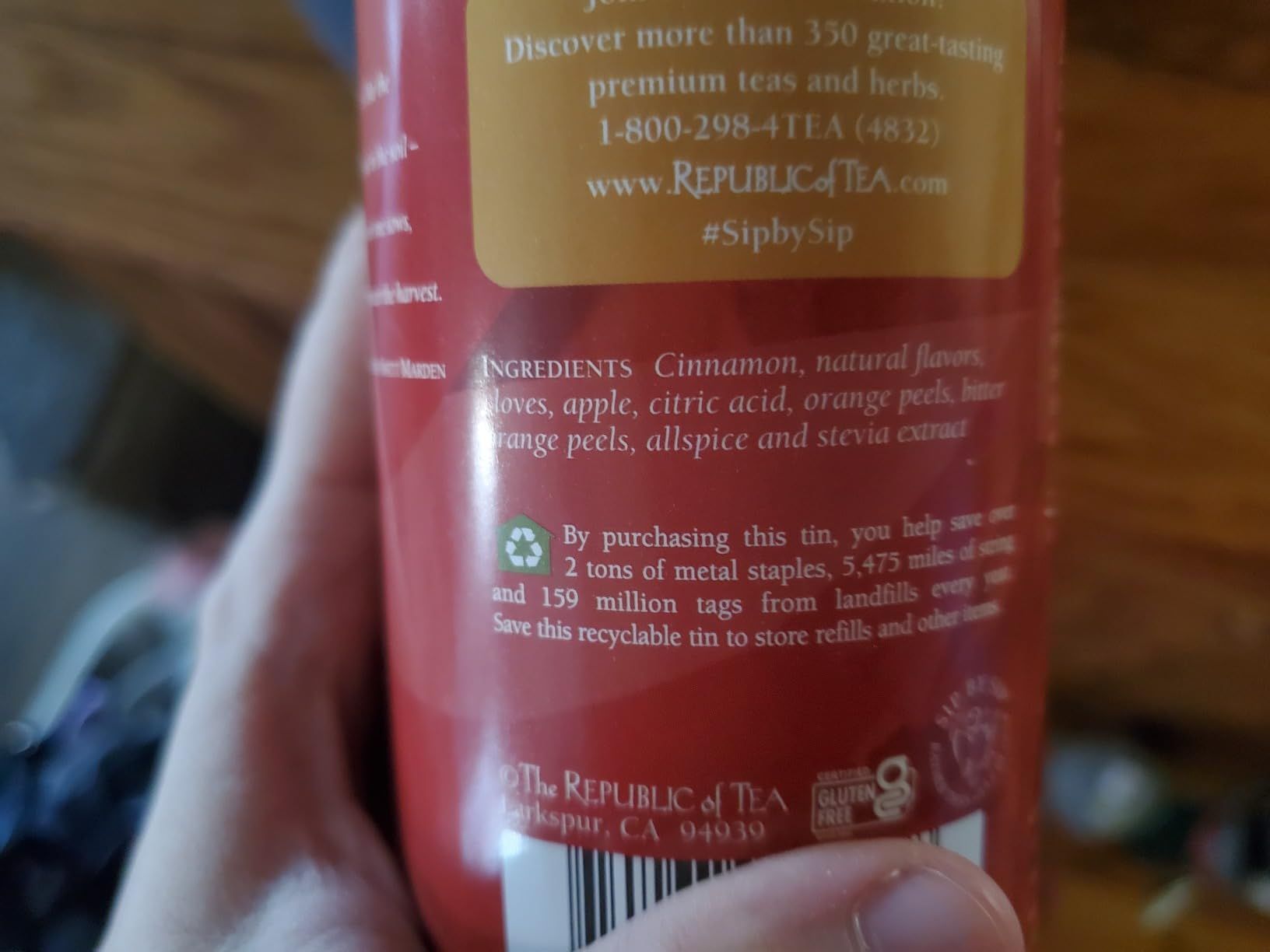 Tisane épicée pomme et cannelle Republic of Tea