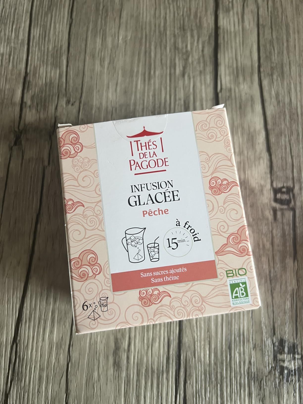 infusion glacée bio pêche sans sucre ajouté thés de la pagode