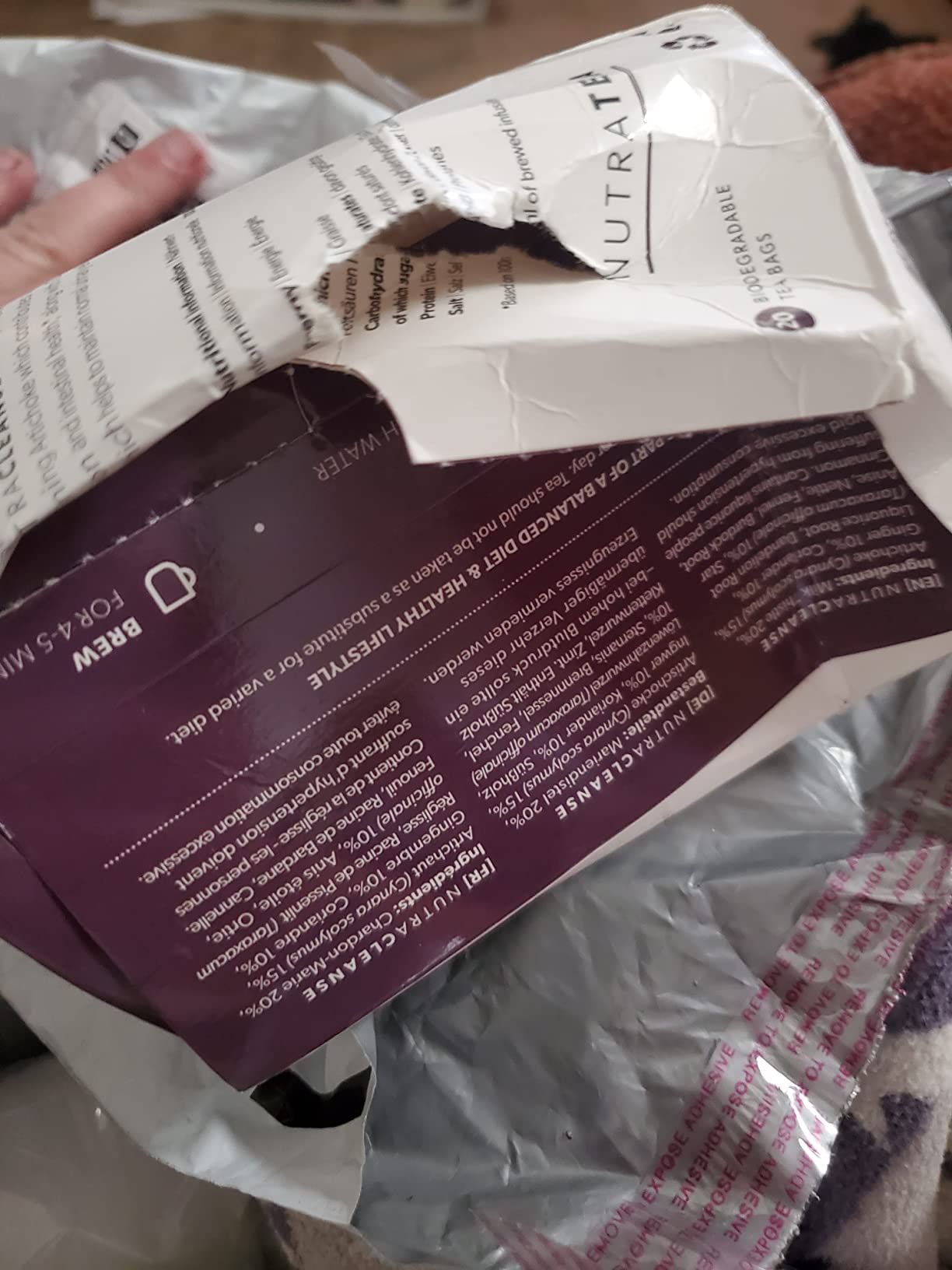 Thé détox NutraCleanse pour la constipation - 20 sachets