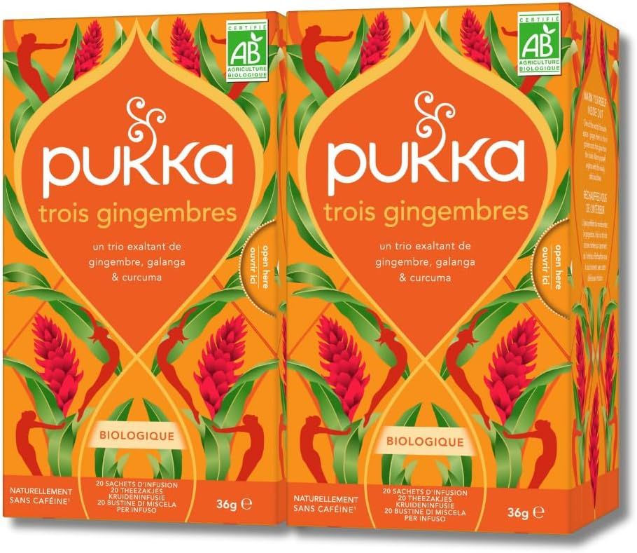 Infusion bio trois gingembres Pukka Herbs lot de 2.