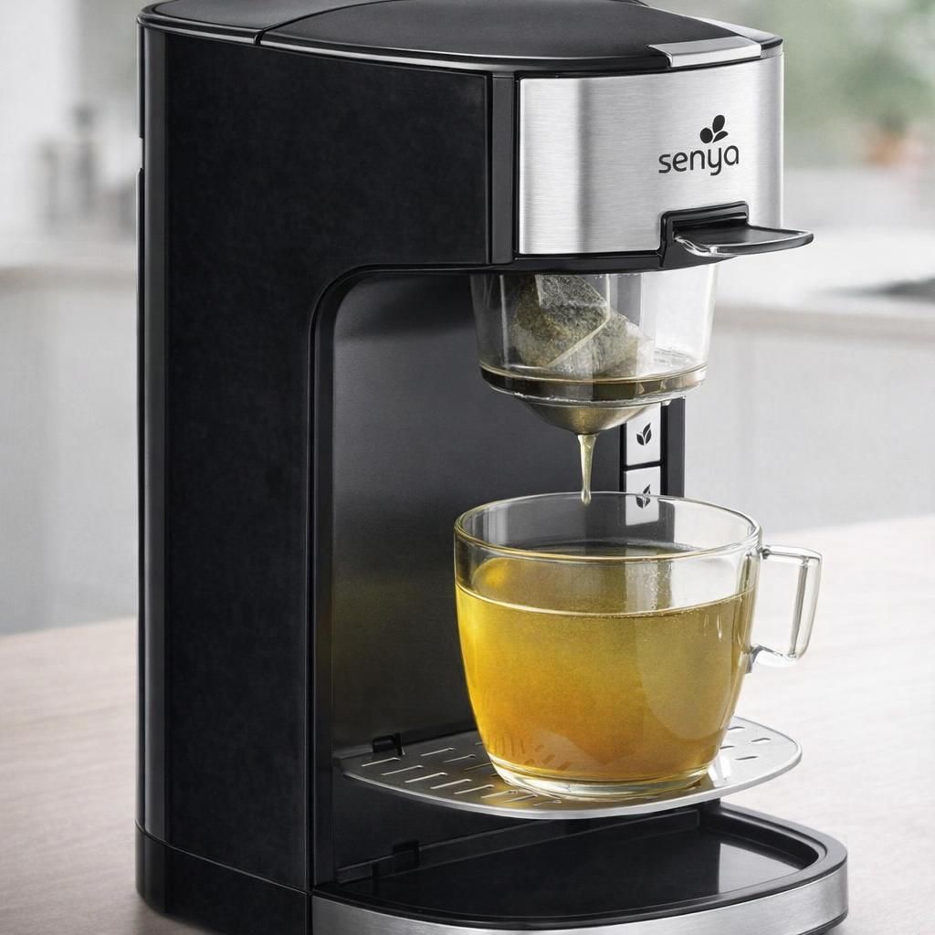 SENYA Machine à thé noire Tea Time, théière électrique compatible thé vrac ou sachet, avec infuseur amovible 1400 W, SYBF-CM013N
