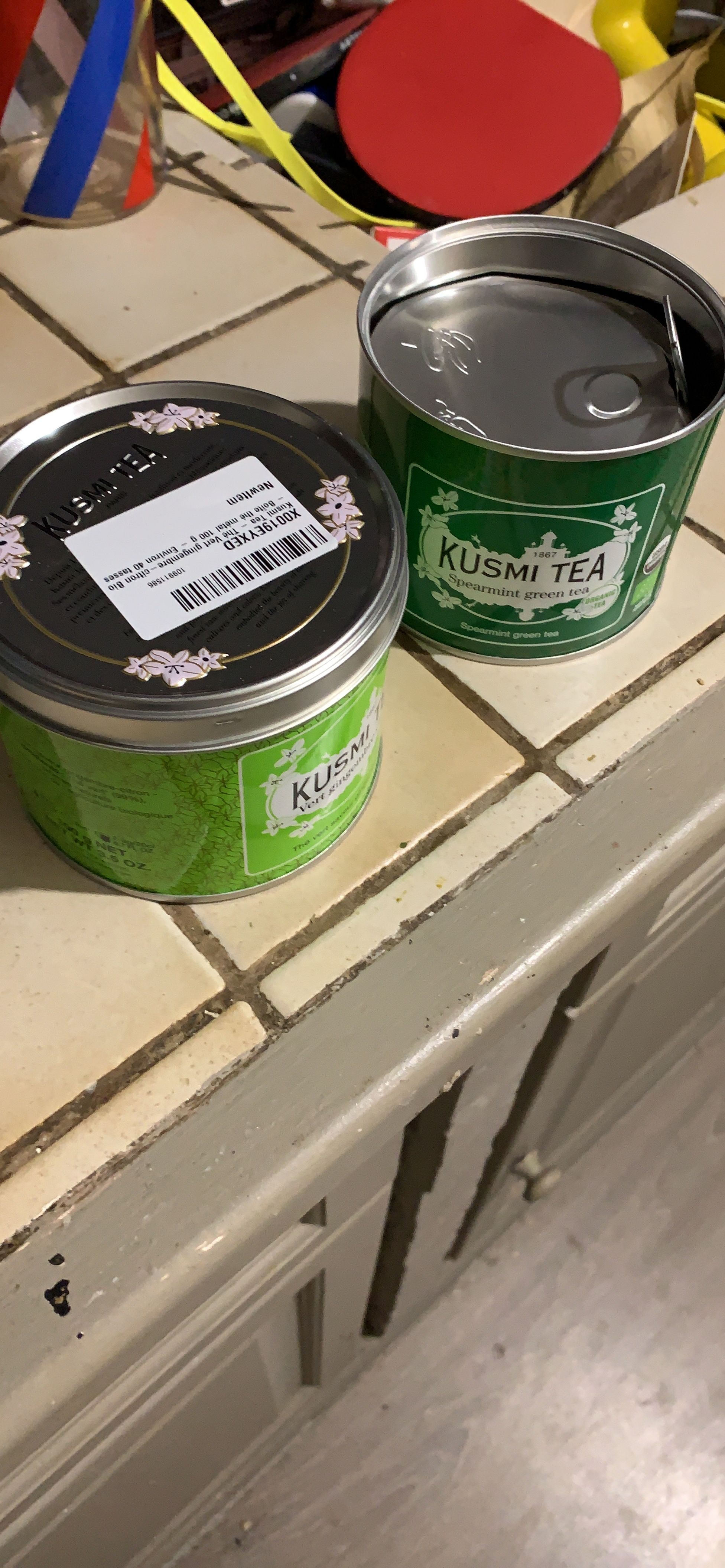 thé vert bio gingembre citron kusmi tea - boîte 100g