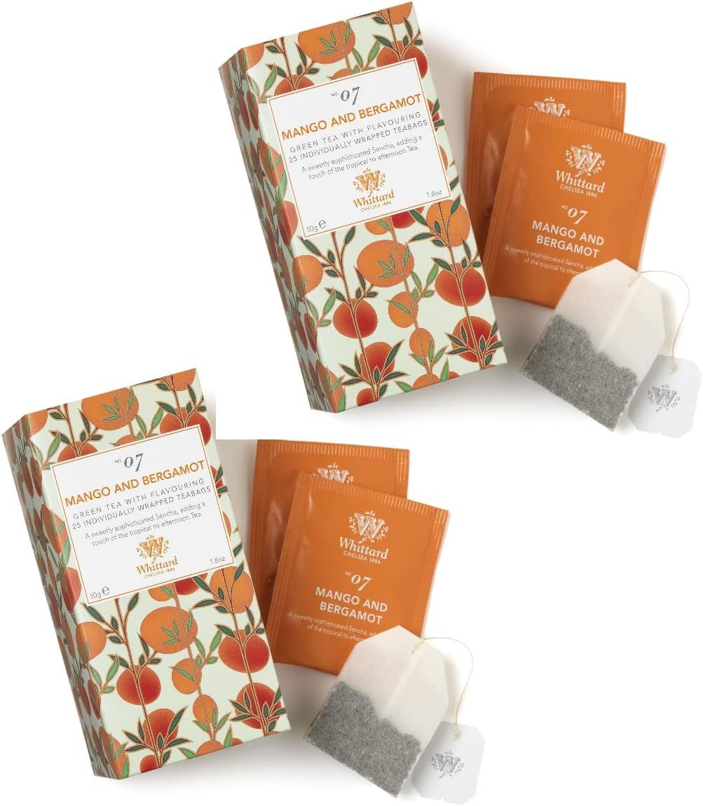 Thé vert mangue et bergamote Whittard of Chelsea - 50 sachets