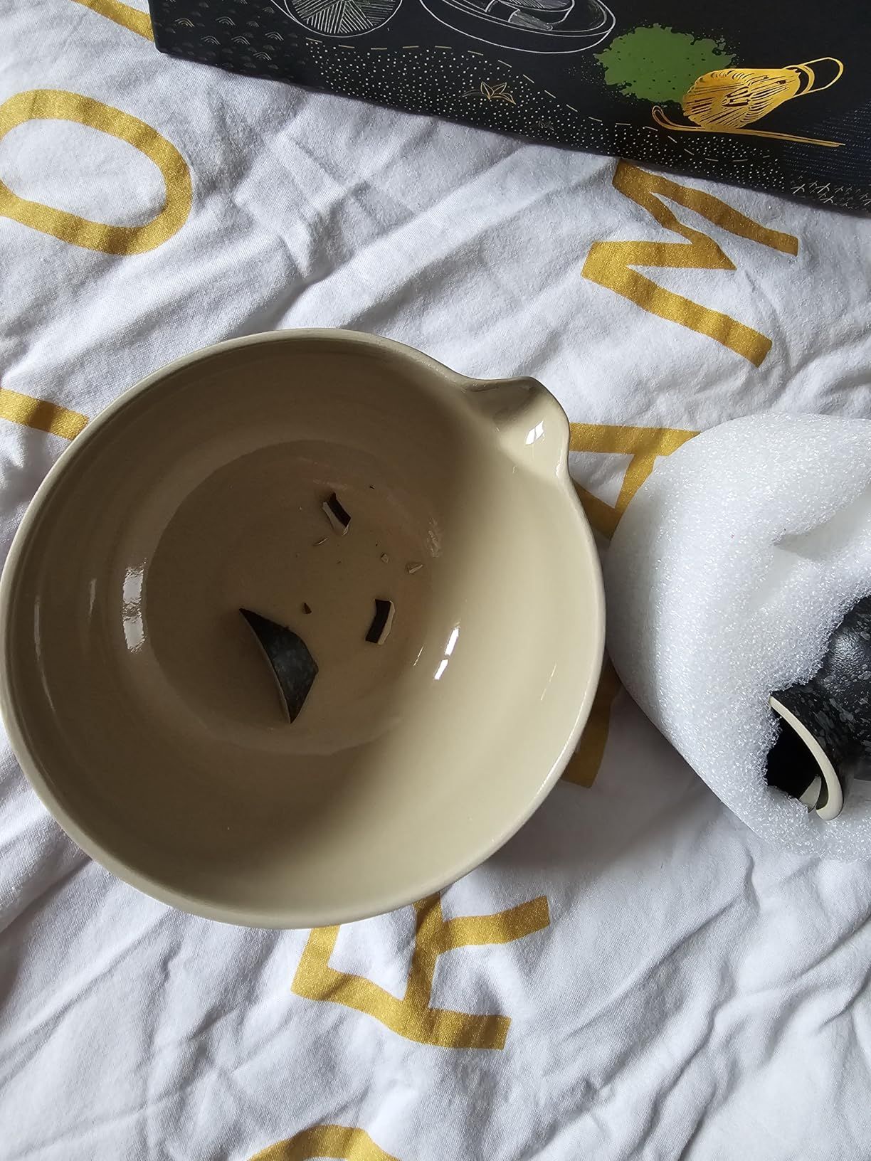 Service à thé japonais TEANAGOO (7 pièces), ensemble de fouet à matcha, bol à matcha avec bec verseur, fouet à matcha en bambou (Chasen), pelle (Chashaku), service à thé. N2, gris plus foncé…