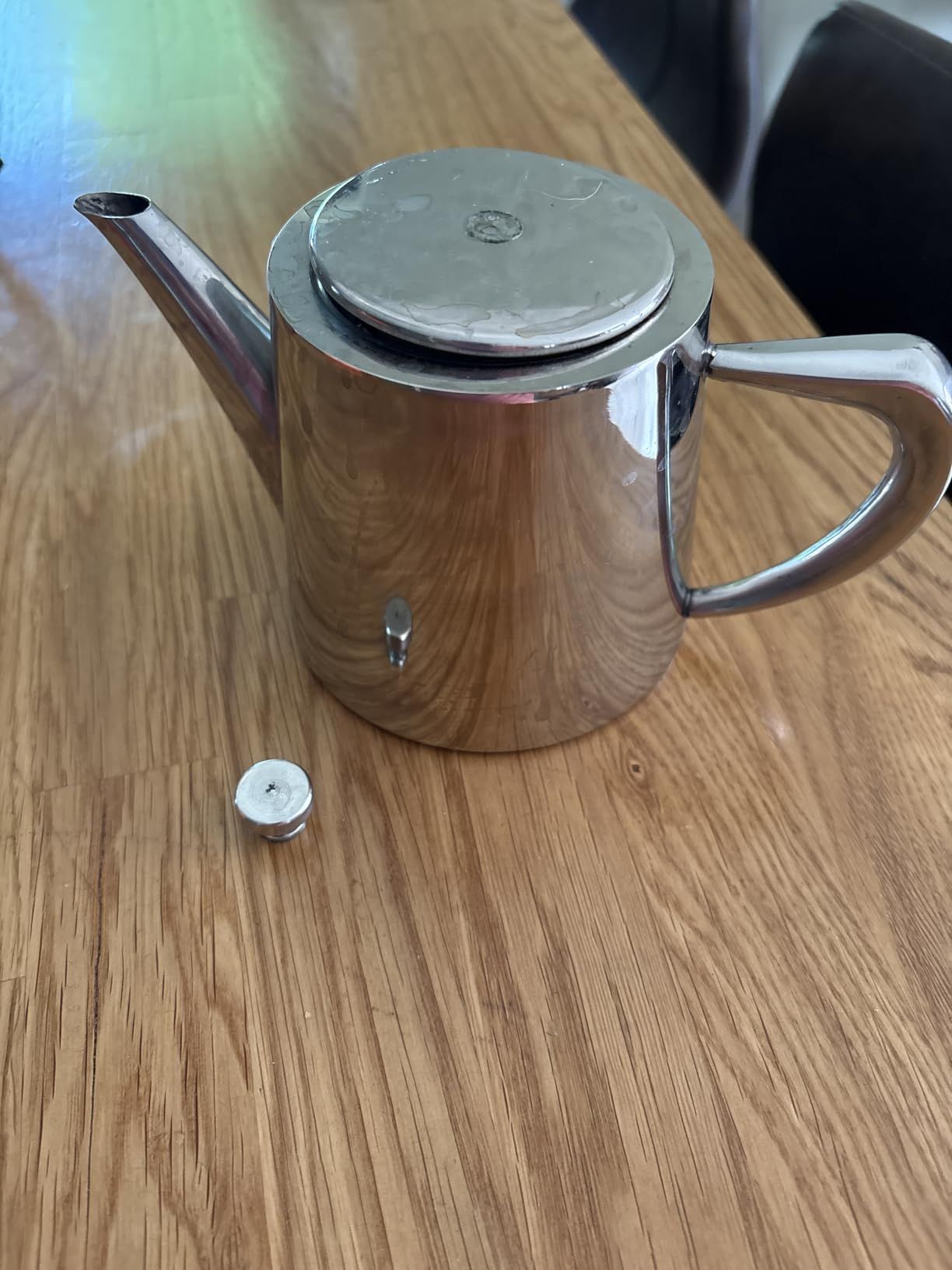 Café Olé Derwent Théière 680 ml, pour 3 personnes, en acier inoxydable, design moderne avec finition miroir, bec verseur parfait