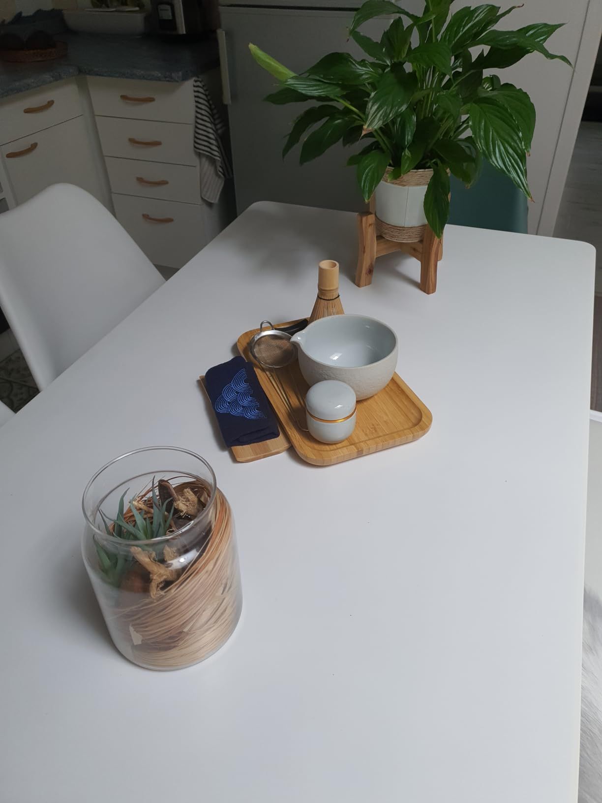 TEANAGOO Service à thé japonais, ensemble de fouet à matcha, bol à matcha en bambou (Chasen), cuillère (chashaku), support de fouet à matcha, kit de fabrication de thé. O1, kit de poudre de thé vert