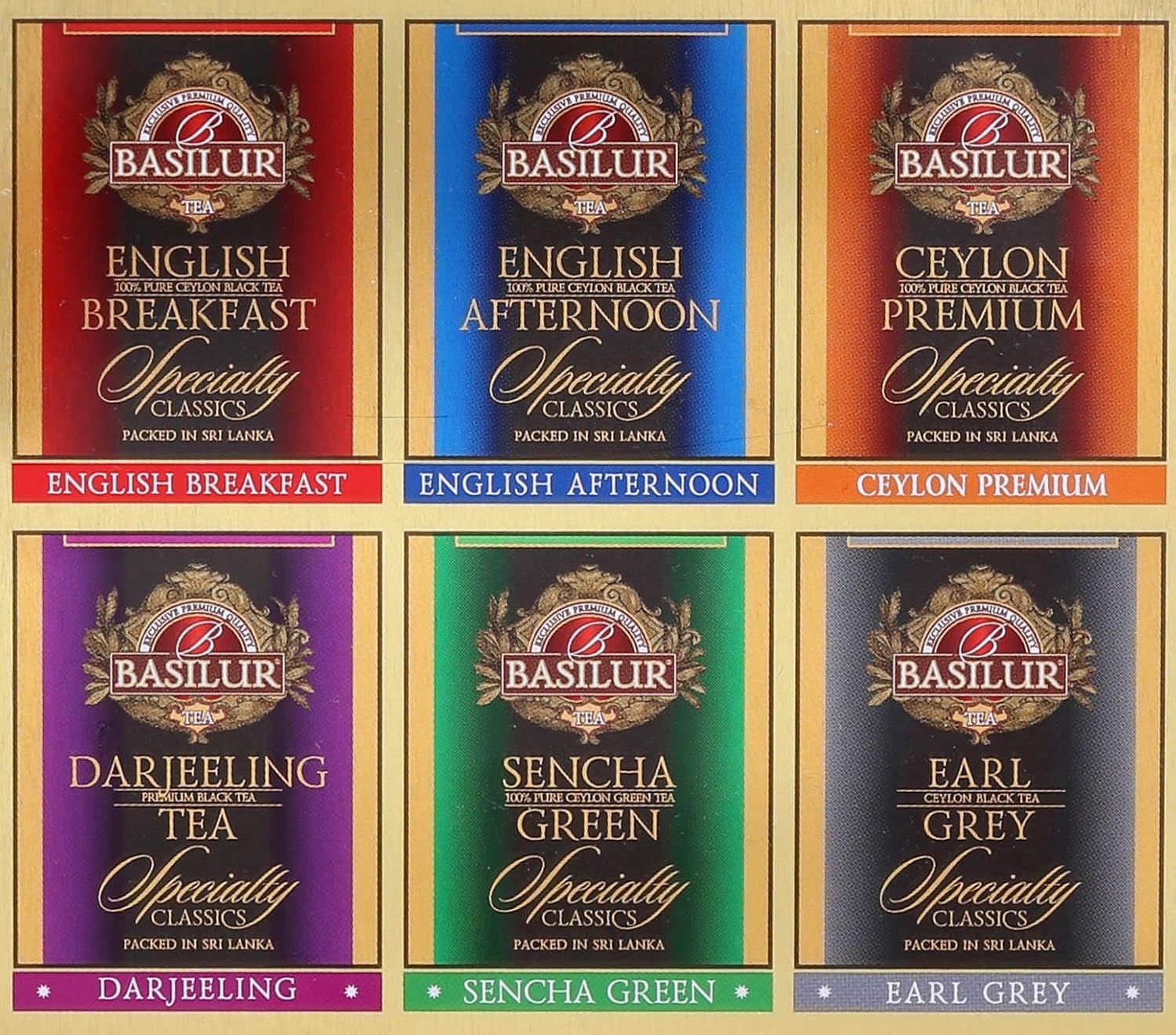 Thé noir Basilur Tea Livre Volume I bleu 100 g