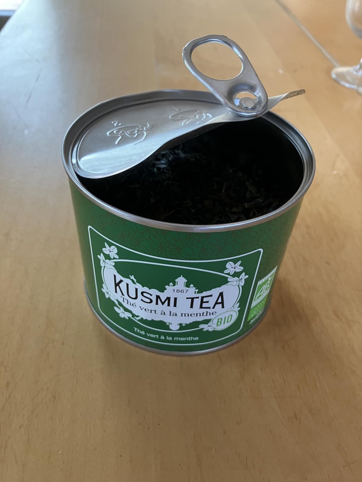 thé vert bio gingembre citron kusmi tea - boîte 100g