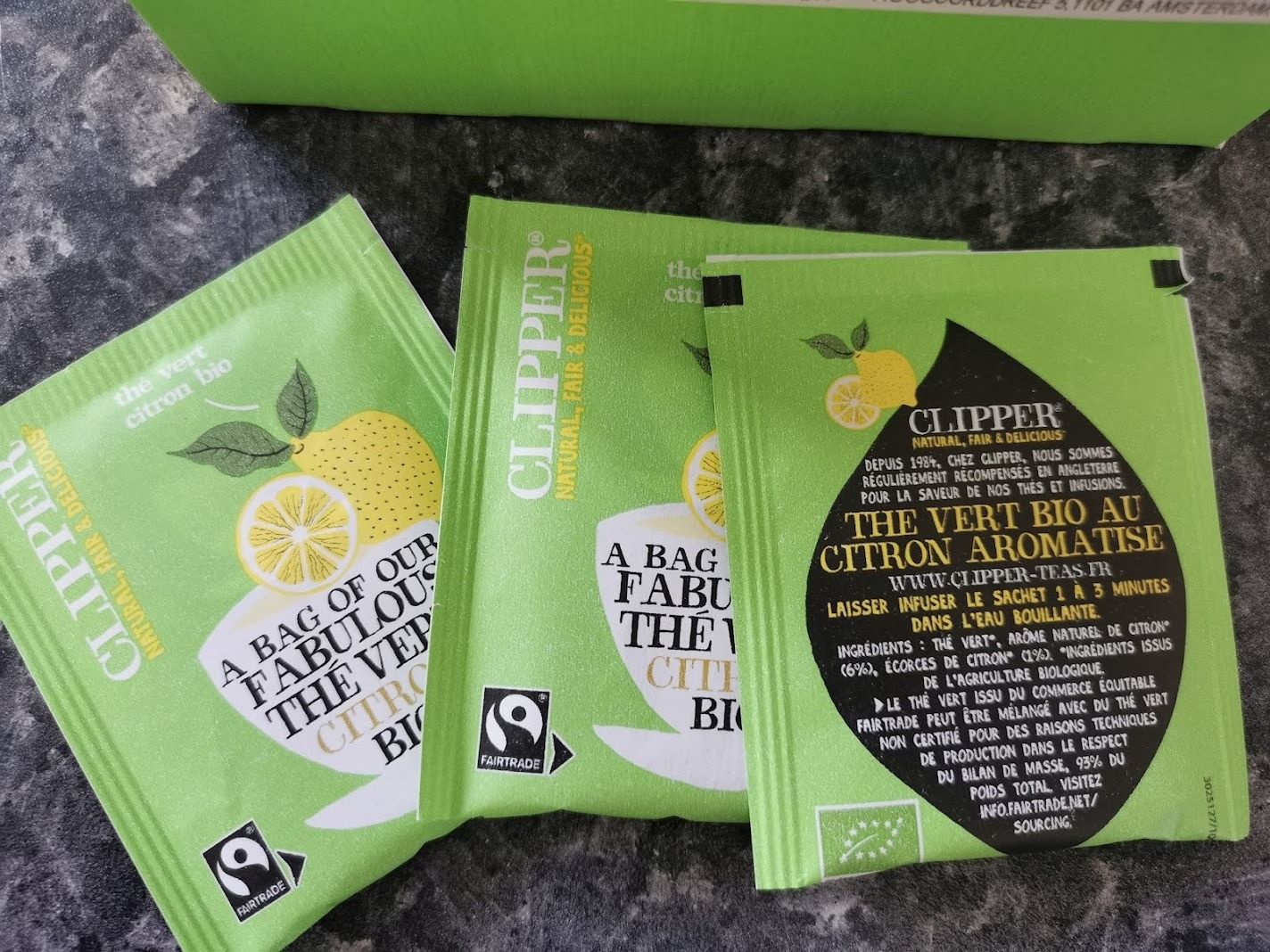 Thé vert bio citron Clipper - 50 sachets