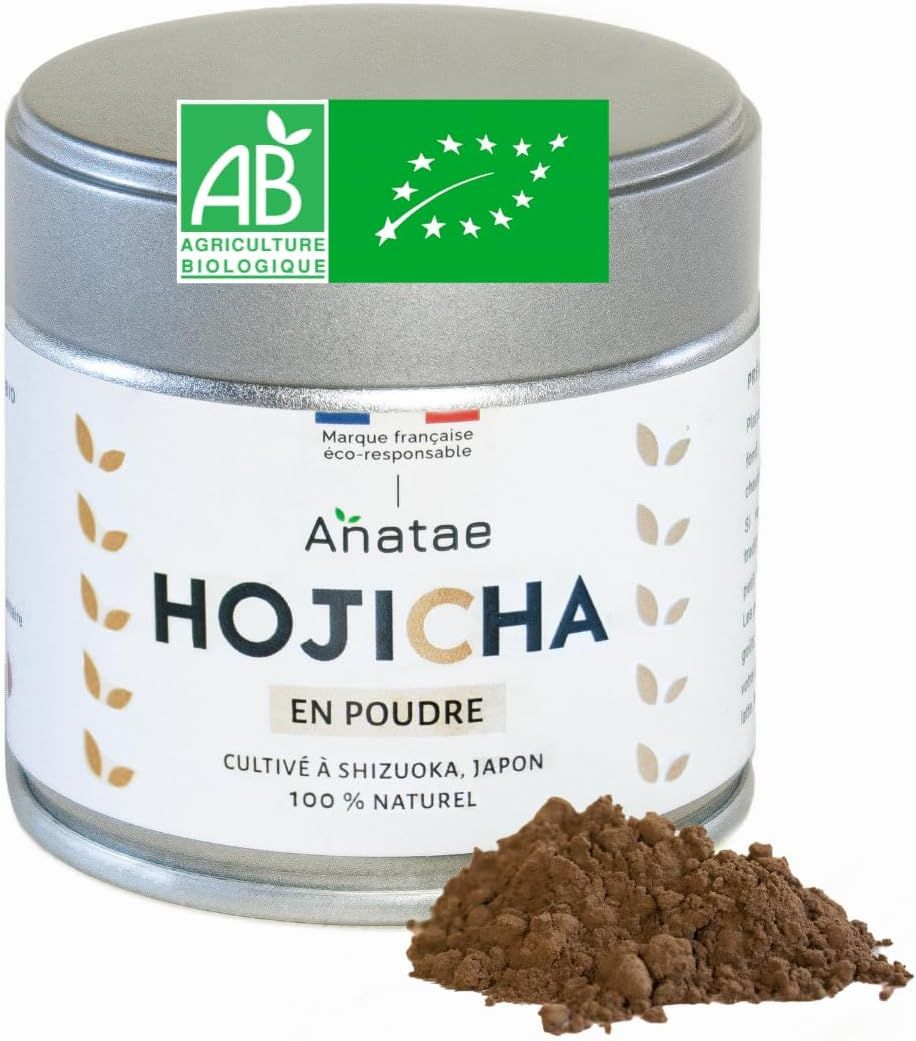 Thé hojicha bio japonais en poudre - origine Shizuoka