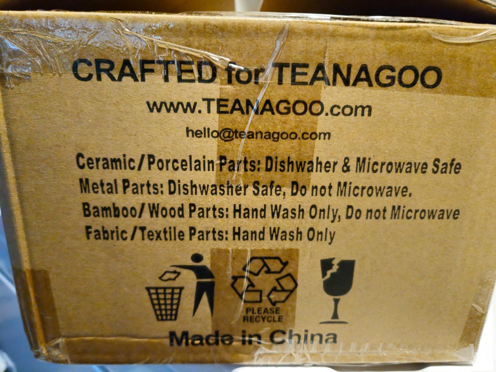 TEANAGOO Service à thé japonais complet avec plateau, gris anthracite, service à thé en porcelaine de Chine, 1 théière (700ml/25oz) + 6 tasses à thé (205ml/7.2oz),U1, plateau à thé avec