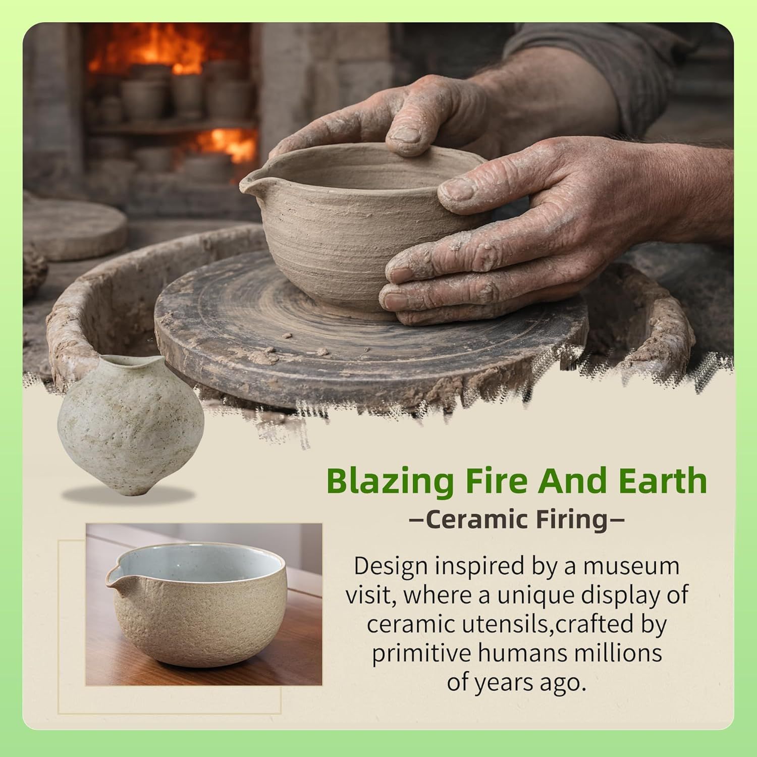 Service à thé japonais TEANAGOO (7 pièces), ensemble de fouet à matcha, bol à matcha avec bec verseur, fouet à matcha en bambou (Chasen), pelle (Chashaku), service à thé. N2, gris plus foncé…