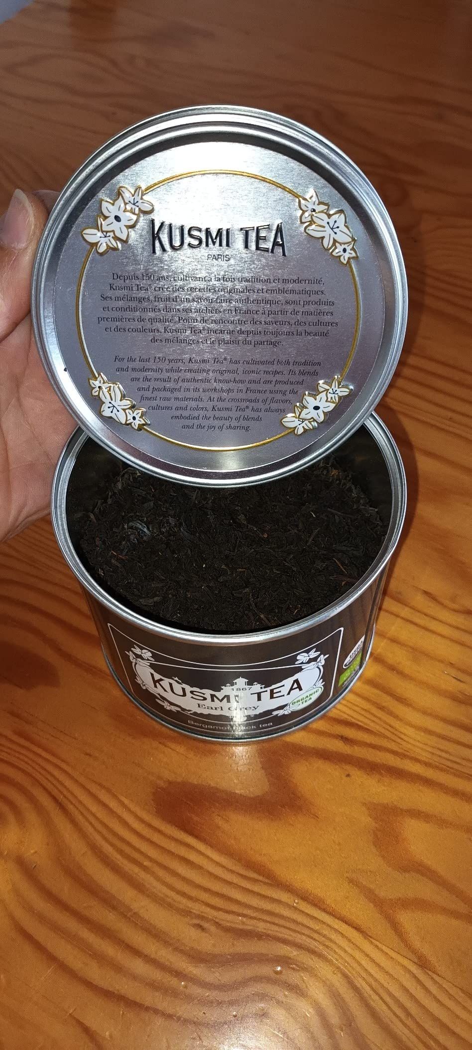 Thé noir bio Earl Grey Kusmi Tea à la bergamote