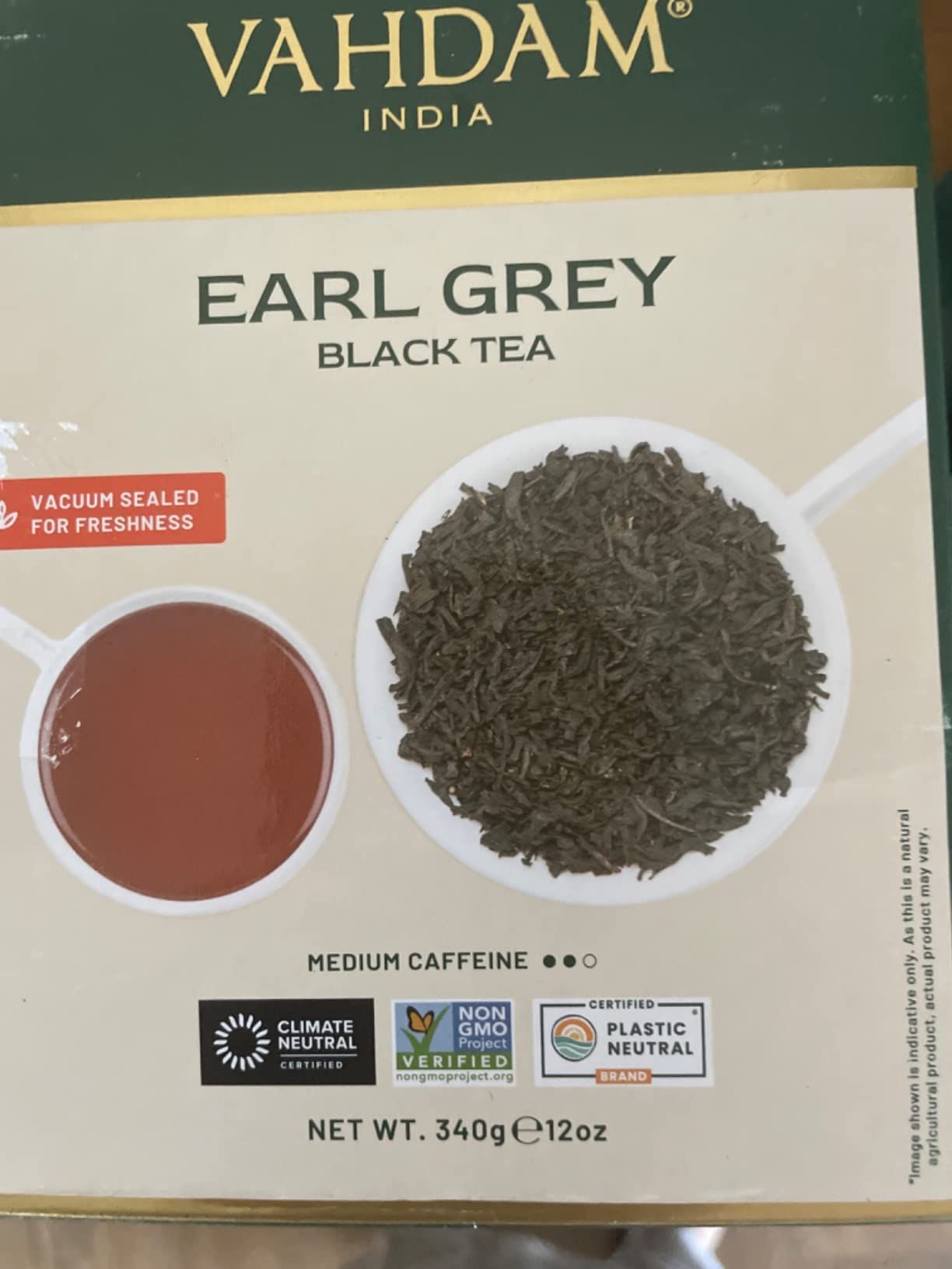 Earl Grey thé noir Vahdam - fraîcheur et qualité