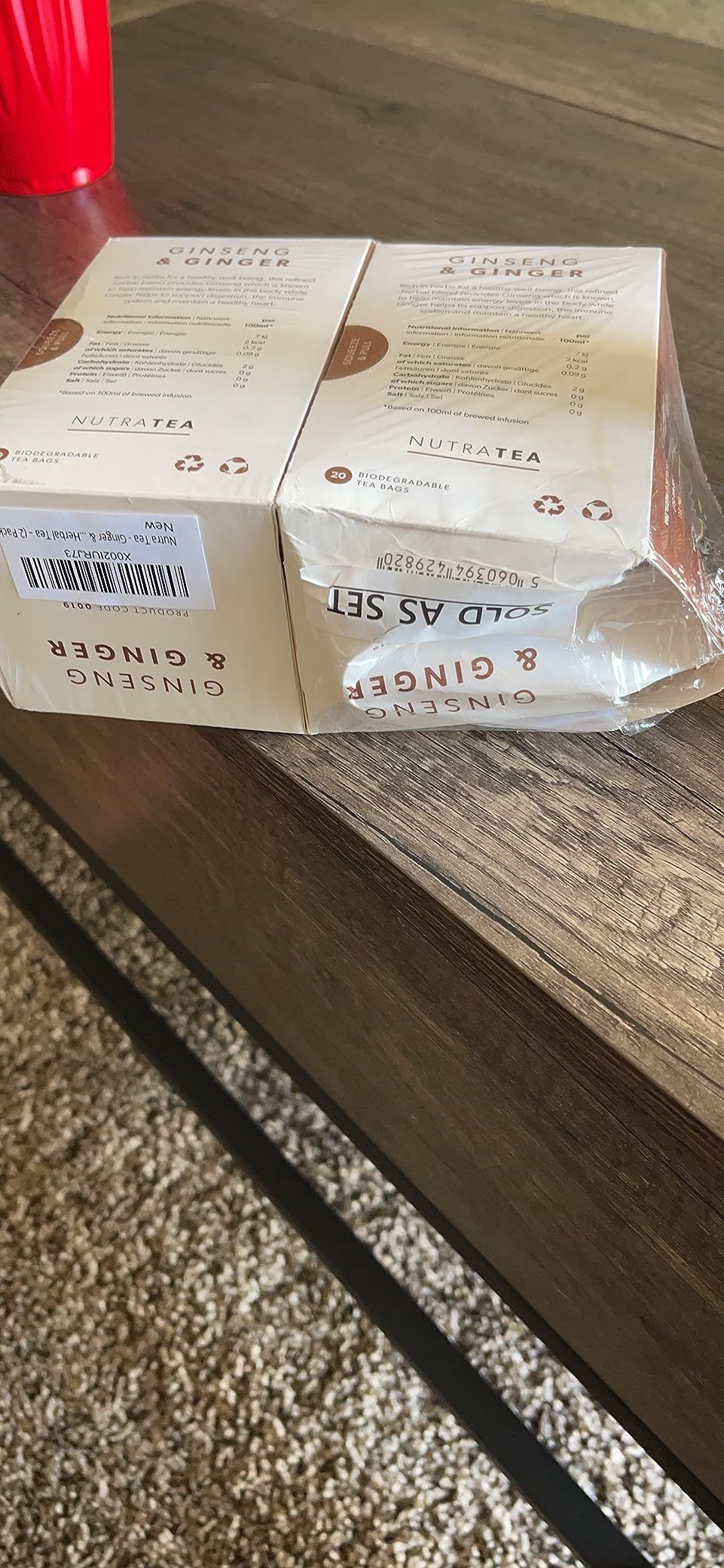 Thé au gingembre et ginseng Nutra Tea - 20 sachets