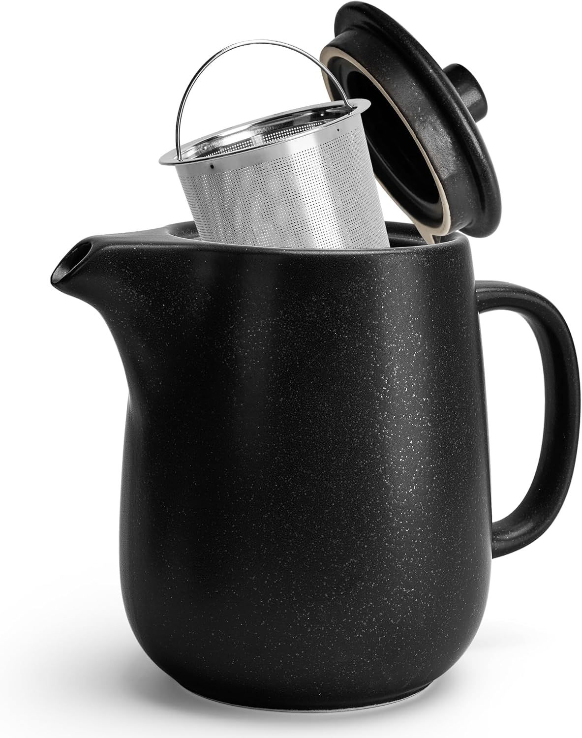 Théière en Céramique Avec Infuseur - Grande Théière de 1,2 L Avec Passoire Pour Thé en Vrac