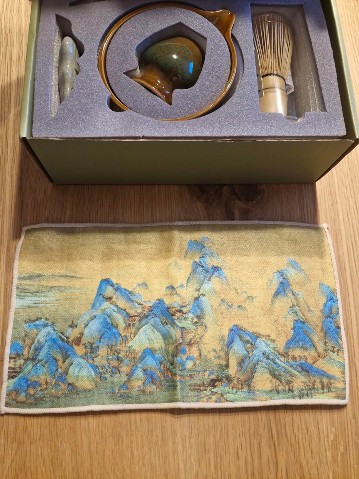 Kit Matcha Complet-Set Matcha Traditionnel en Bambou avec Fouet Matcha (Chasen),Cuillère & Support-Coffret Thé Matcha Japonais Authentique pour Cérémonie-Idée Cadeau (Macha)