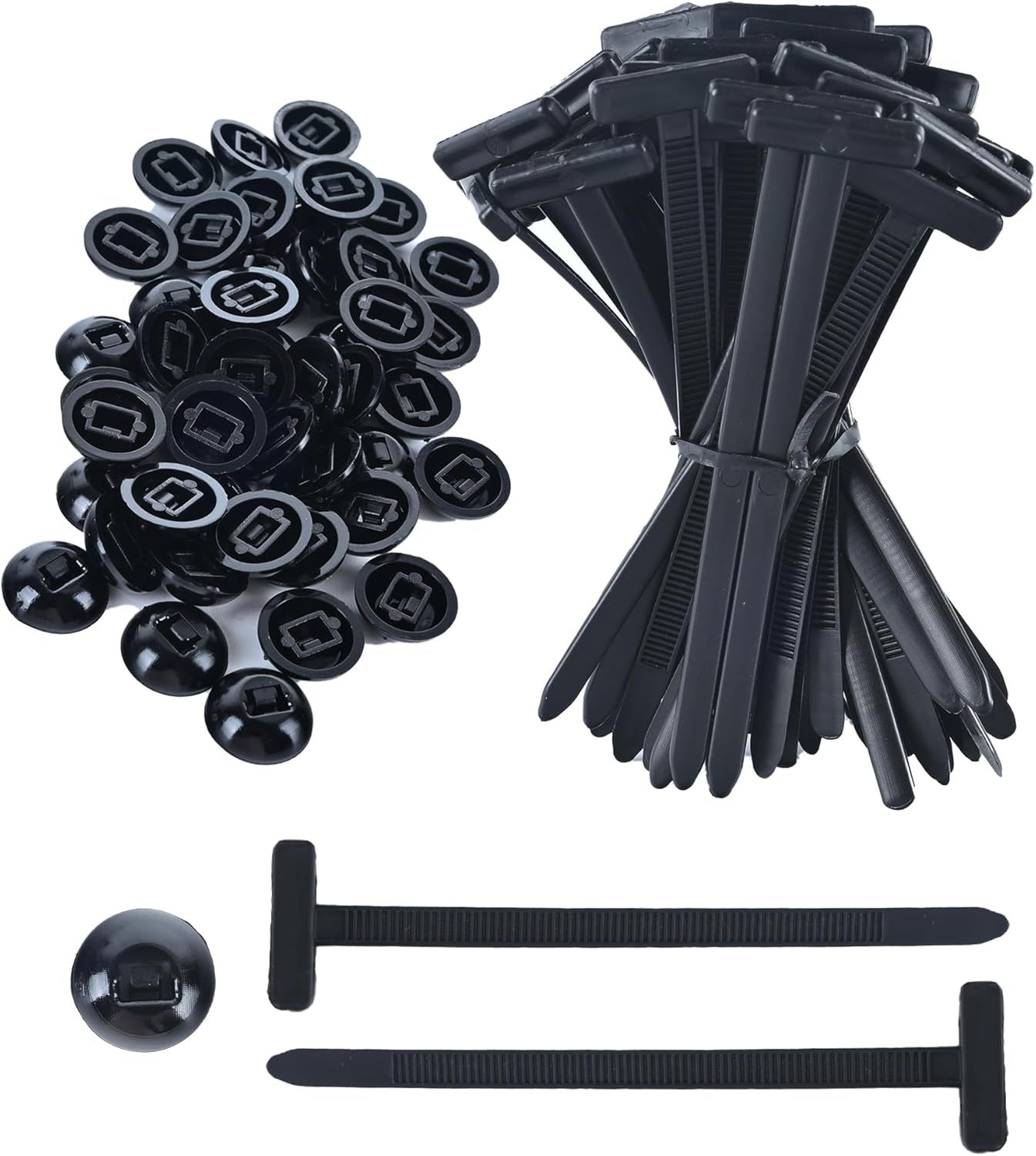 Colliers de serrage réutilisables en nylon noir résistants aux UV