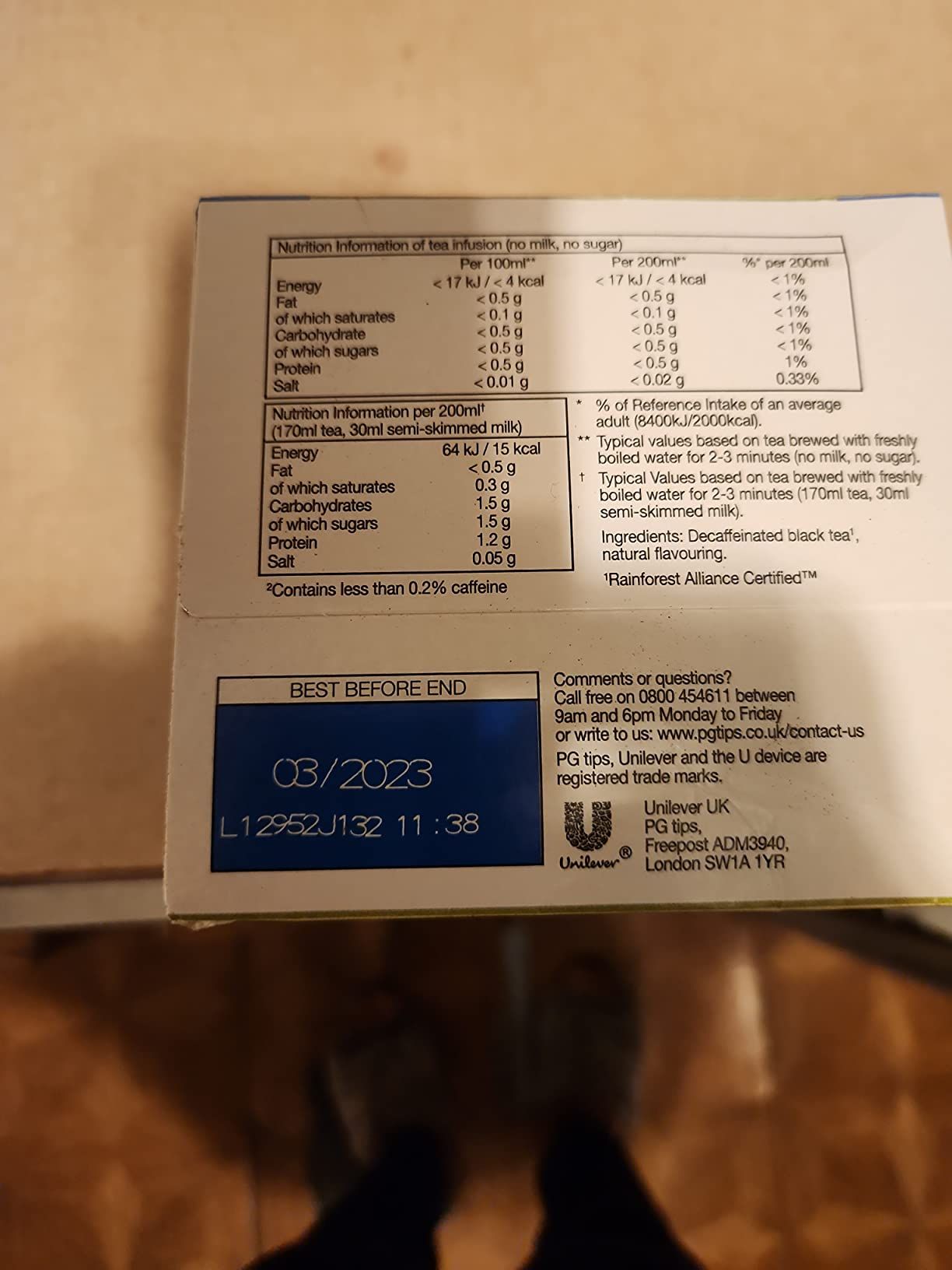 Sachets de thé déthéiné PG Tips Pyramid - Pack de 3