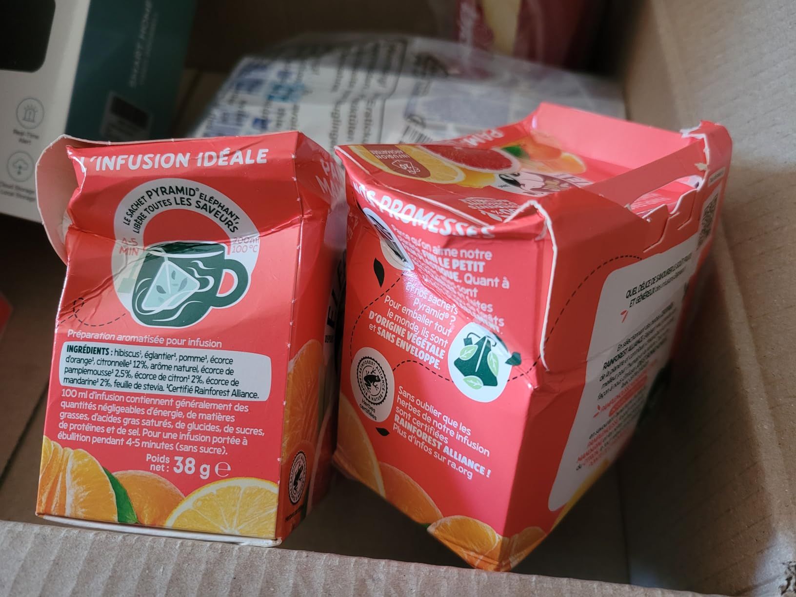 Infusion pyramidale fruits rouges et menthe 100% naturelle