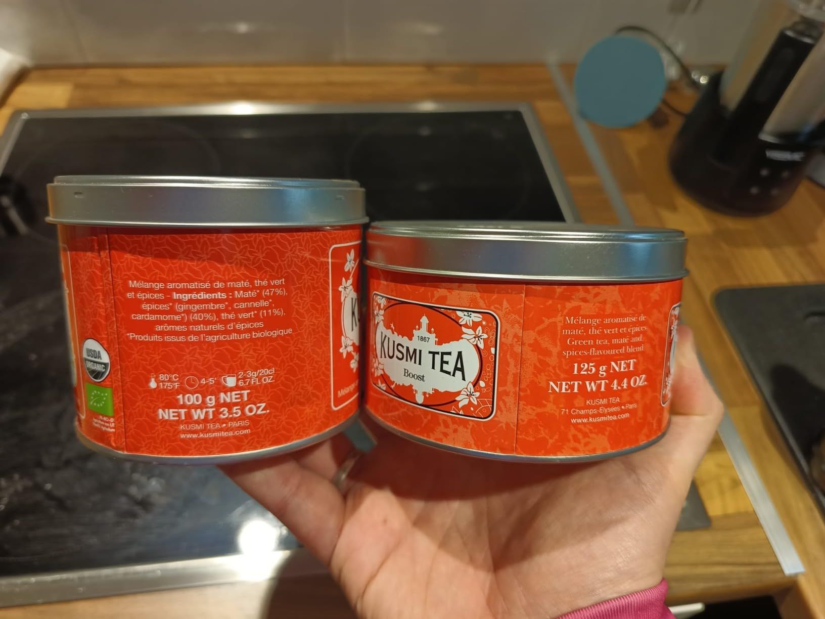 thé vert bio gingembre citron kusmi tea - boîte 100g