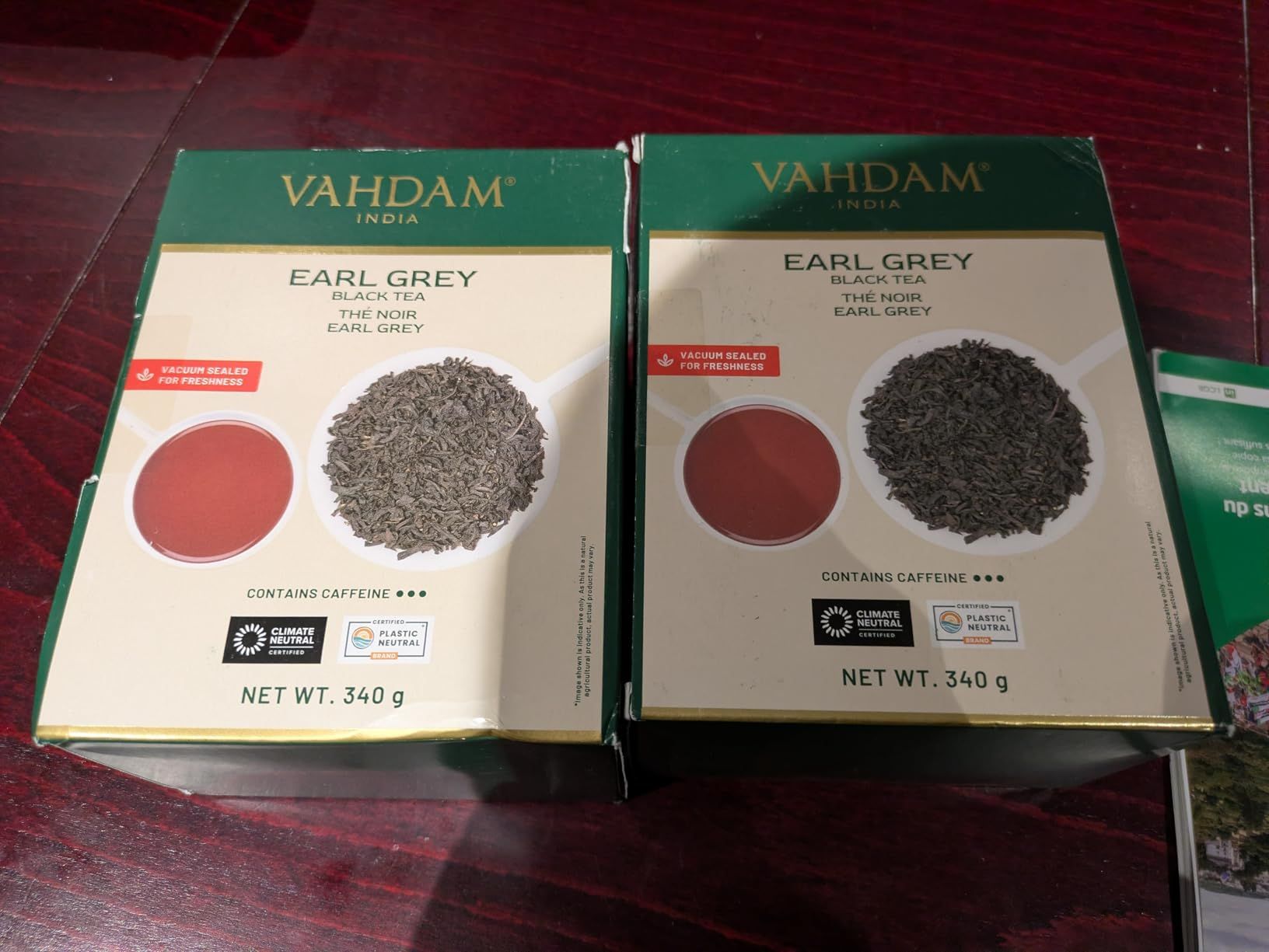 Earl Grey thé noir Vahdam - fraîcheur et qualité