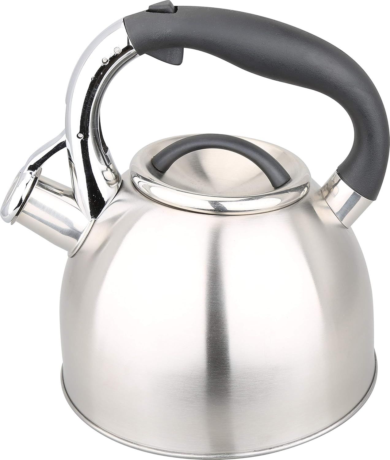 Kamberg - Théière Bouilloire sifflante 3 litres - Acier inoxydable - Poignée ergonomique - Tous Feux dont Induction - 0008113, Gris